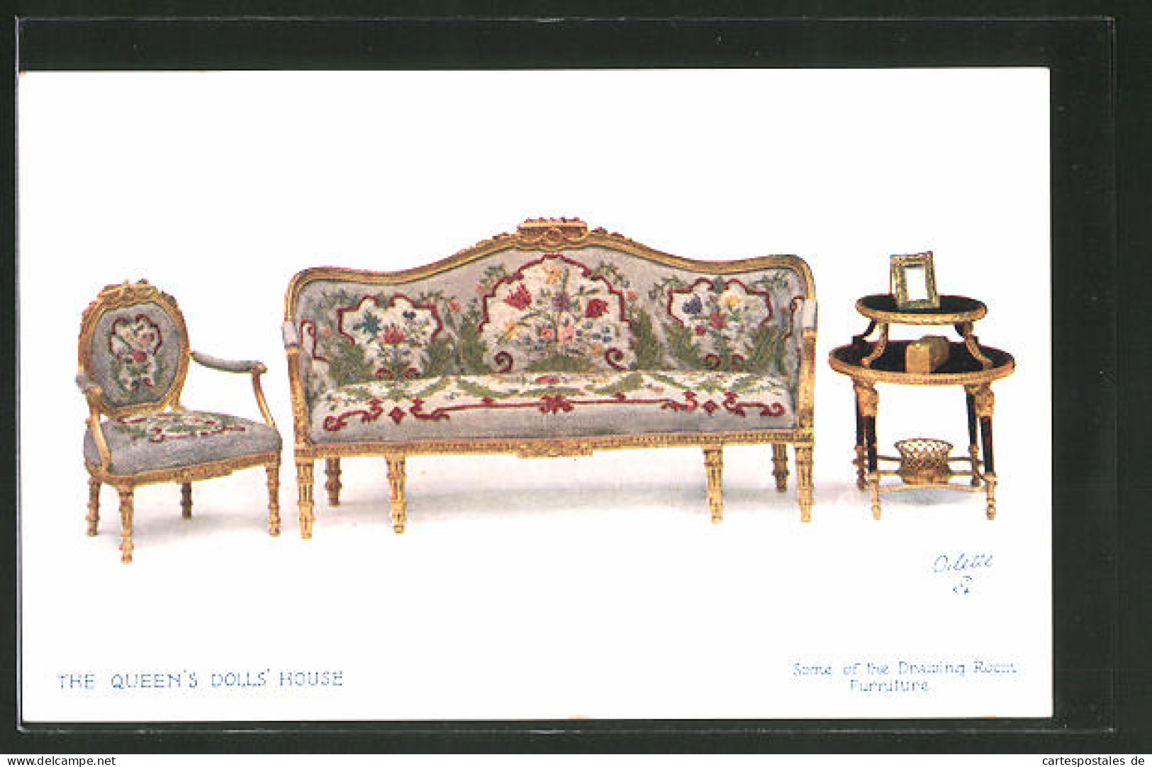 AK Some Of The Drawing Room Furniture Of The Quens Doll House  - Usati