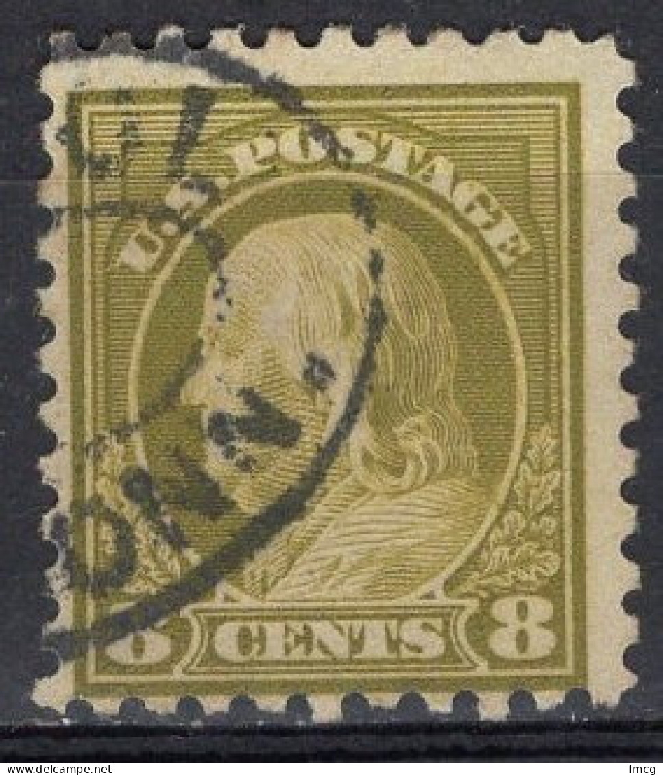 1916 8 Cents Benjamin Franklin, Used (Scott #470) - Usati