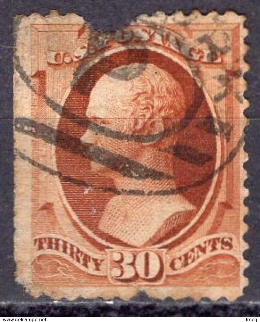 1888 30 Cents Alexander Hamilton, Used, Space Filler, (Scott #217)  - Usados