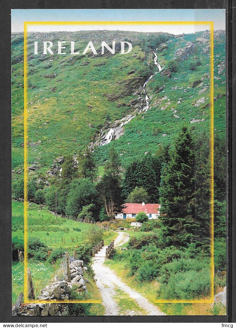 Ireland, Cottage And Waterfall, Unused - Sonstige & Ohne Zuordnung