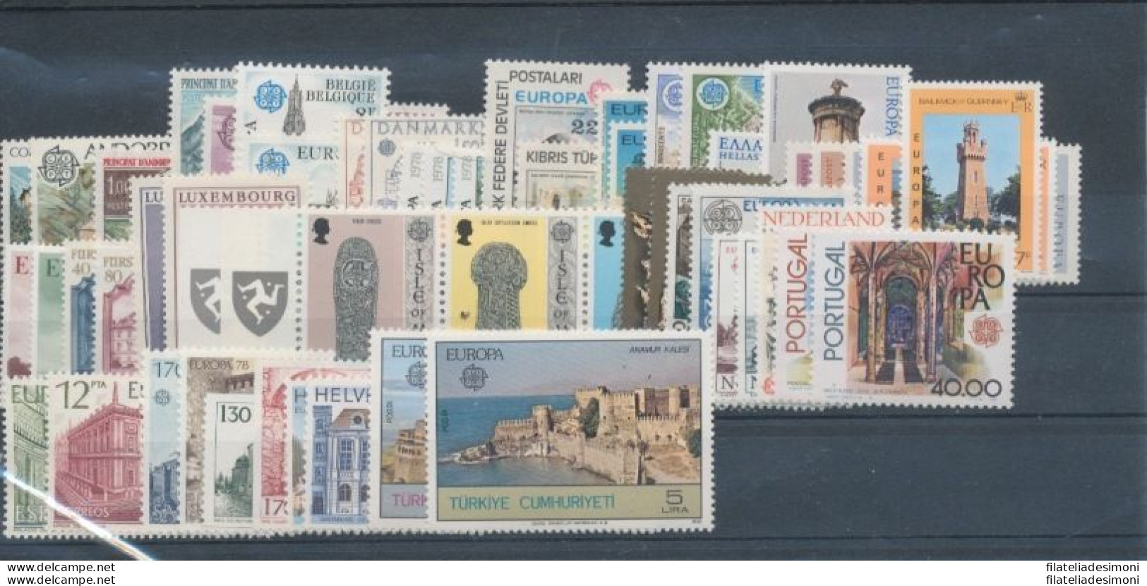 1978 EUROPA CEPT, Annata Completa, Francobolli Nuovi, "Monumenti" 30 Paesi 65 Valori MNH** - Komplette Jahrgänge