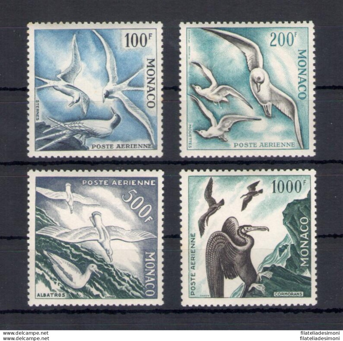 1955 MONACO, Uccelli - Birds, Posta Aerea N. 55/58 - 4 Valori - MNH** - Autres & Non Classés