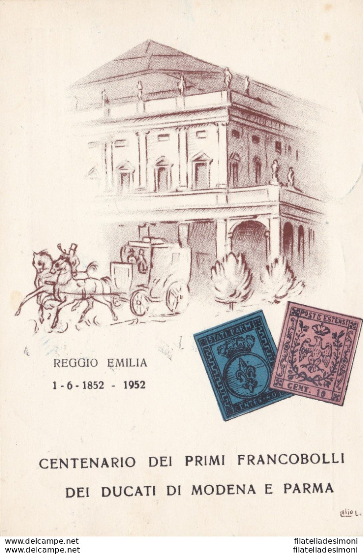 1952 Modena E Parma, N. 689/690 Su Cartolina Raccomandata Con Annulli Speciali - Europe