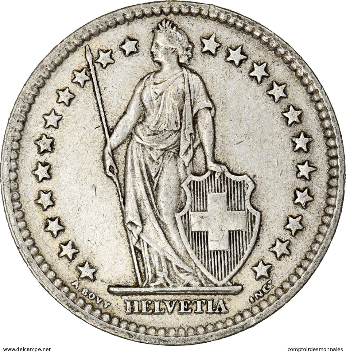 Monnaie, Suisse, 2 Francs, 1944, Bern, TTB, Argent, KM:21 - Otros & Sin Clasificación