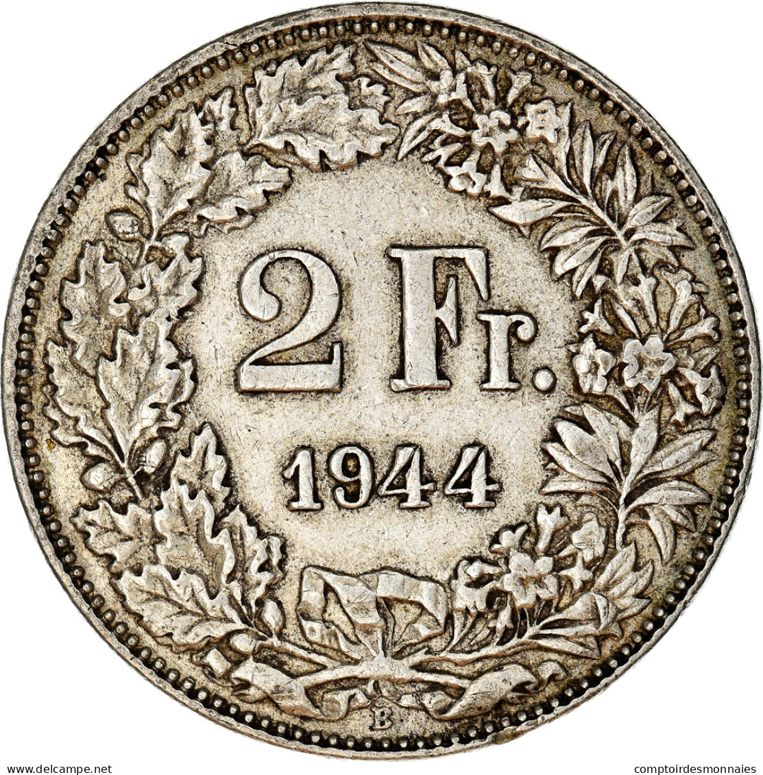 Monnaie, Suisse, 2 Francs, 1944, Bern, TTB, Argent, KM:21 - Autres & Non Classés