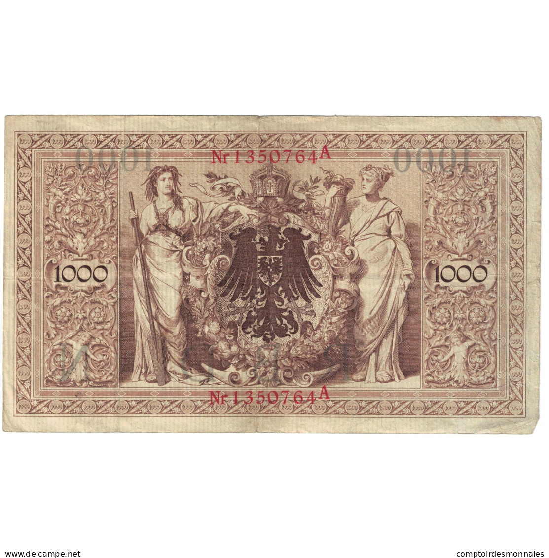 Billet, Allemagne, 1000 Mark, 1910, 1910-04-21, KM:44b, B - 1.000 Mark