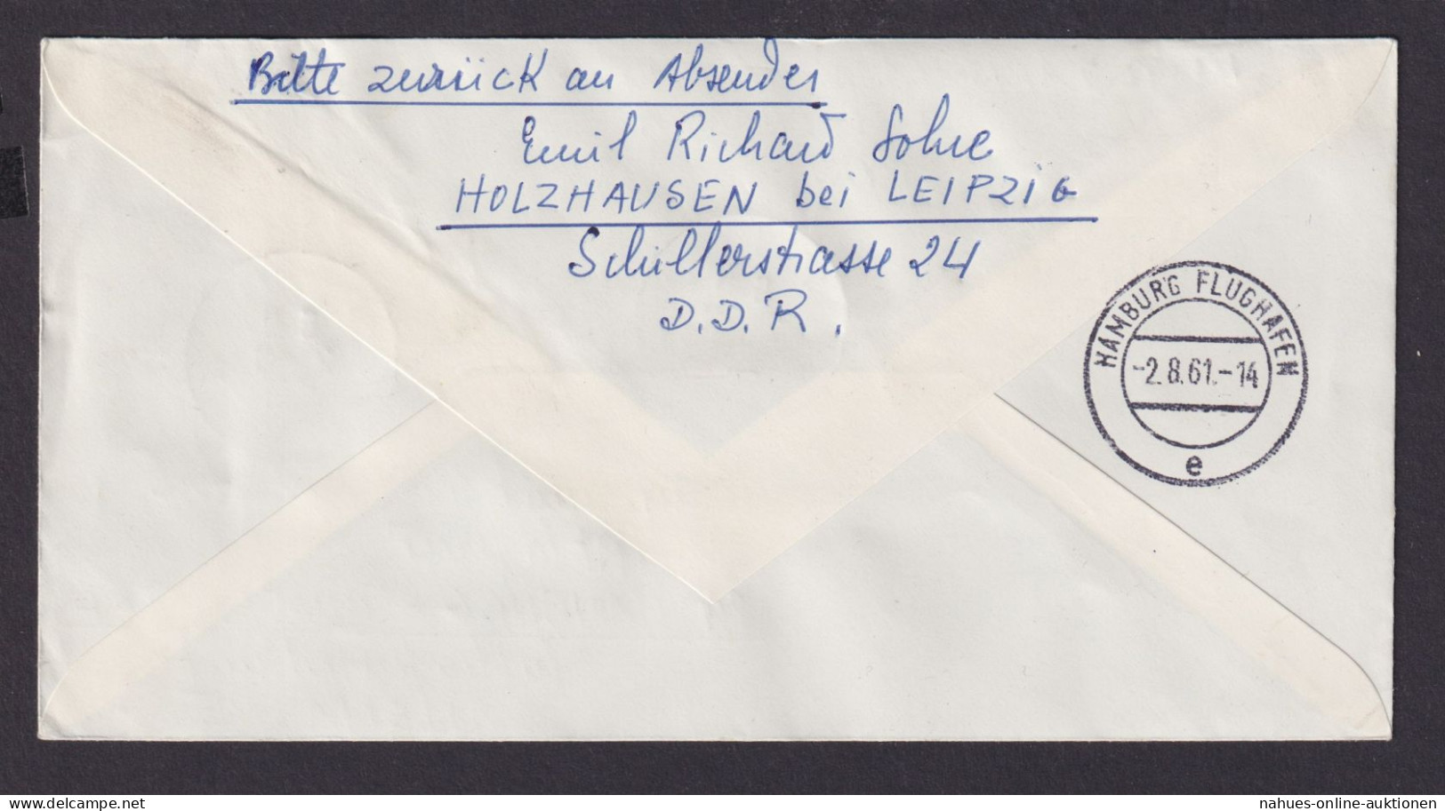 Flugpost Brief Air Mail Lufthansa Erstflug LH 145 Frankreich Paris Köln Hamburg - Lettres & Documents