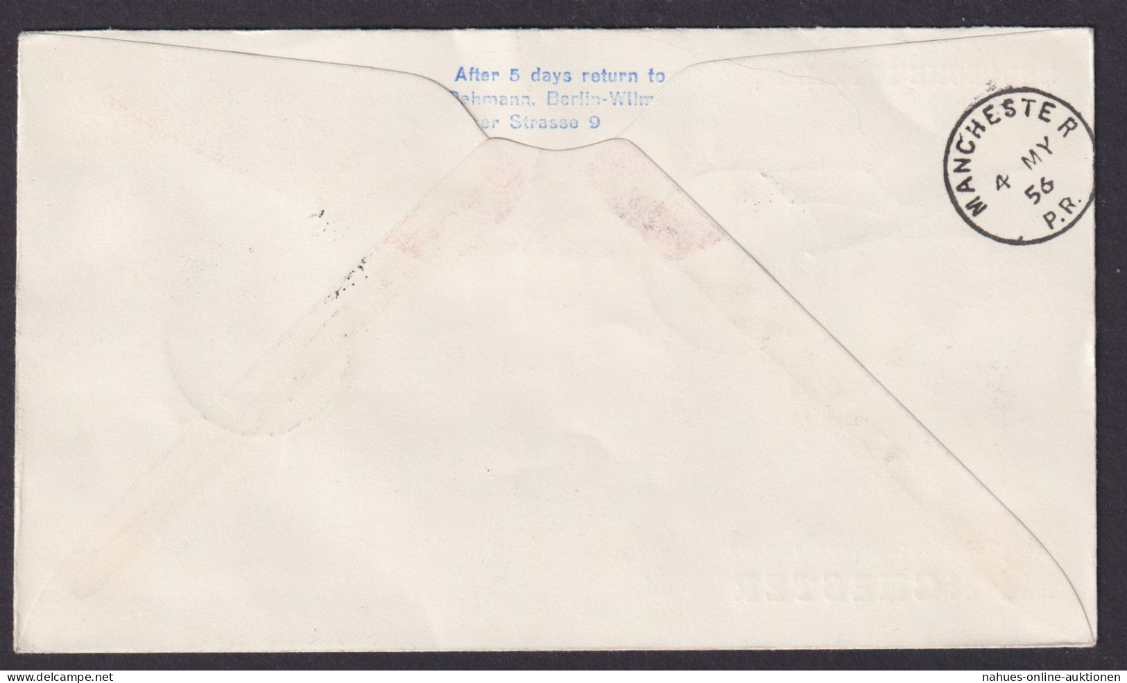 Flugpost Brief Air Mail Saarland Lufthansa LH 432 Hamburg Frankfurt Manchester - Usati