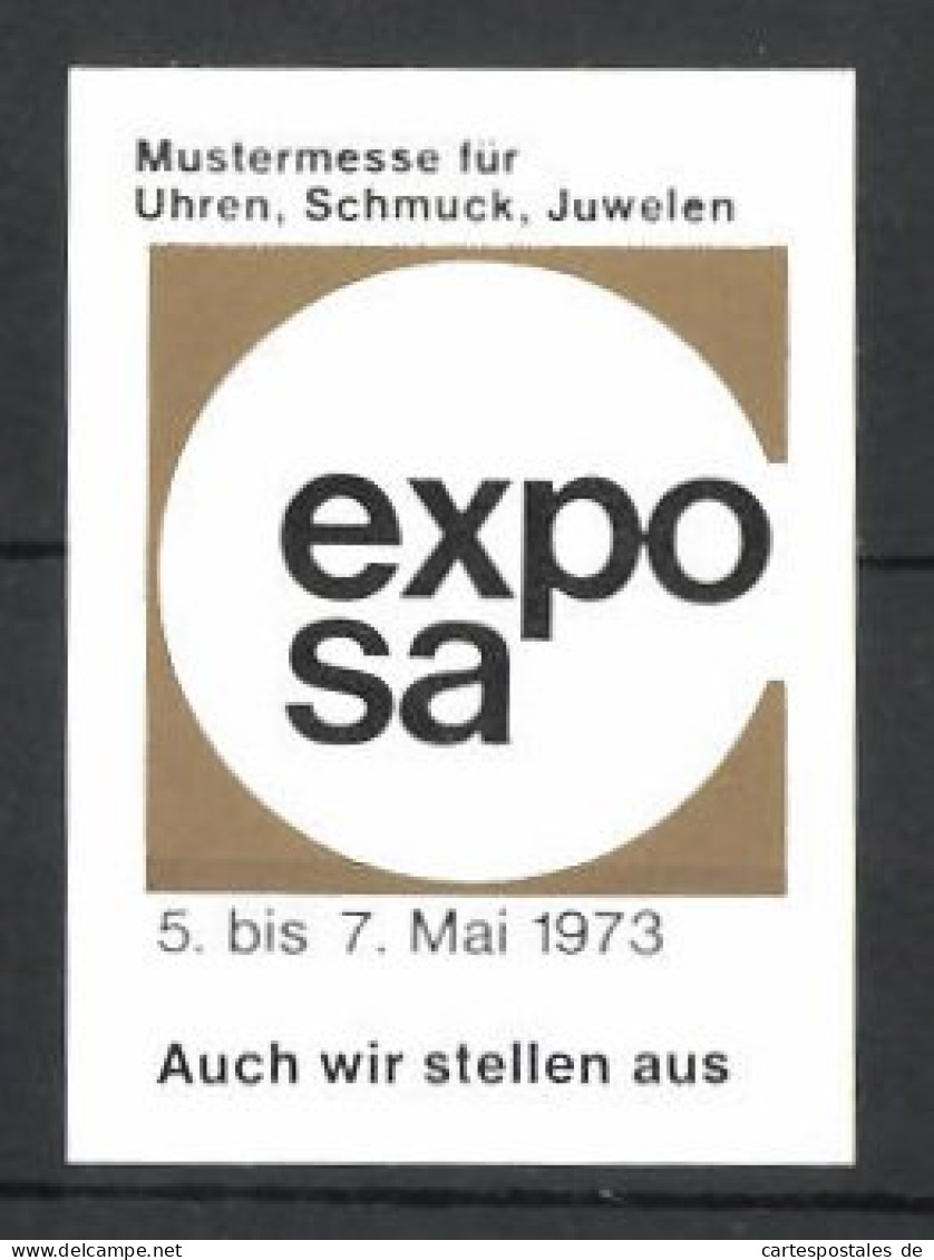 Reklamemarke Salzburg, Mustermesse Für Uhren, Schmuck Und Juwelen 1973  - Erinnophilie