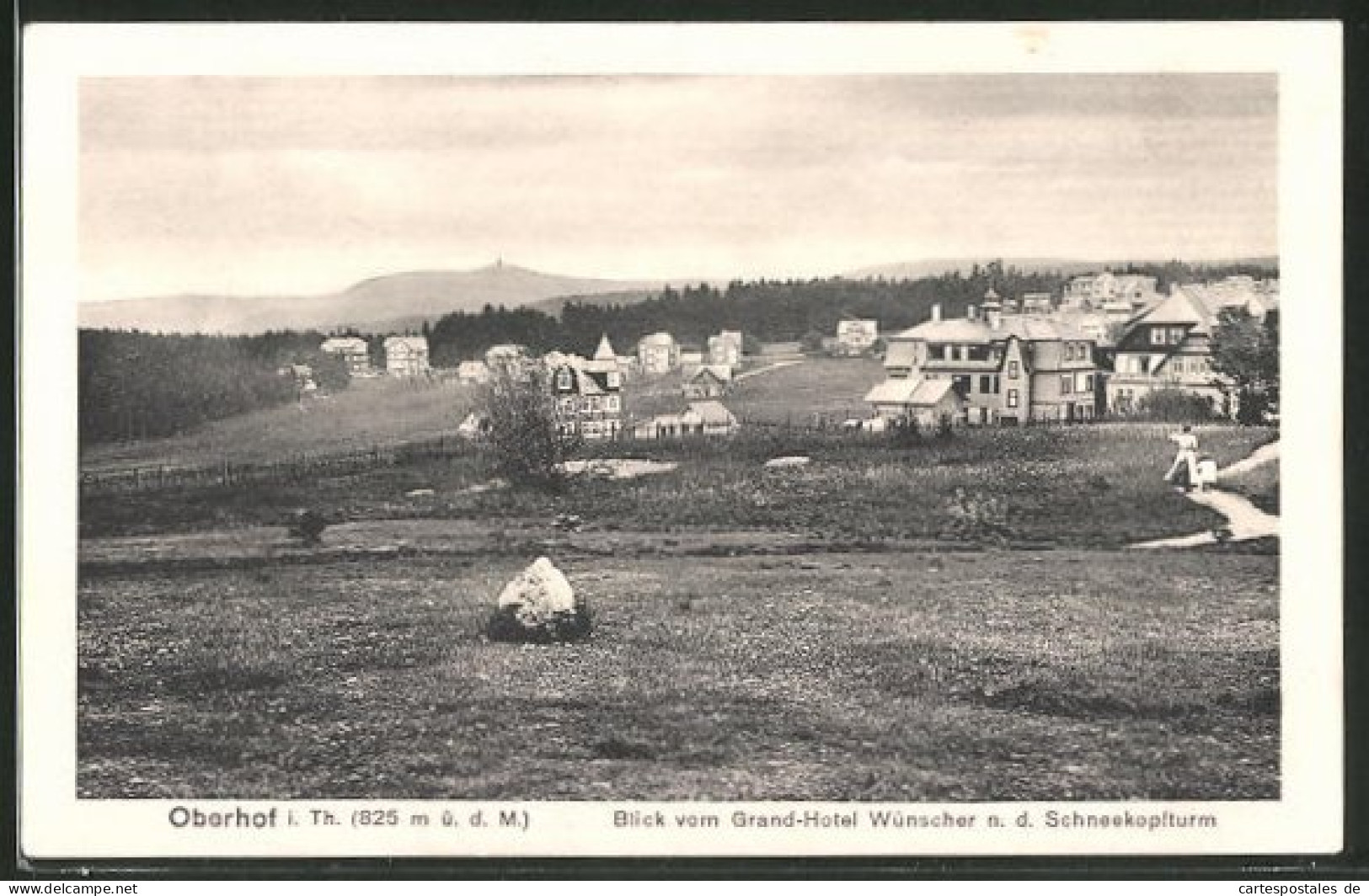 AK Oberhof I. Th., Blick Vom Grand-Hotel Wünscher N. D. Schneekopfturm  - Oberhof