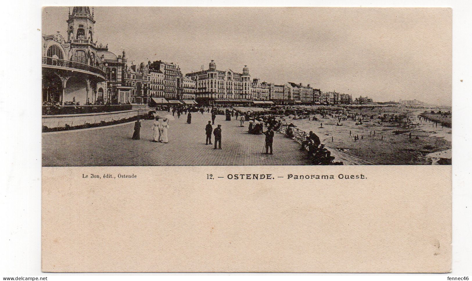 BELGIQUE - OSTENDE - Panorama Ouest - Animée  (K122) - Oostende