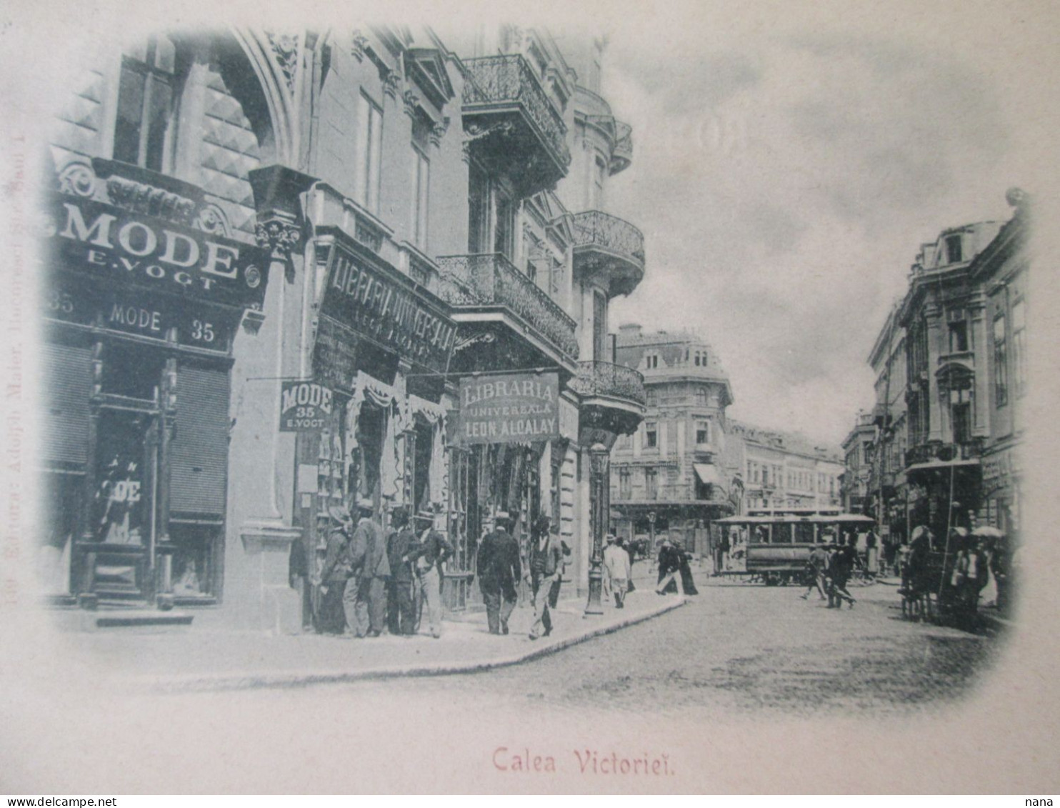 Romania-București:Rue De La Victorie,magasins,anime,carte Pos.voyage 1900/Victory Street,stores,lively,1900 Mailed Post. - Roumanie