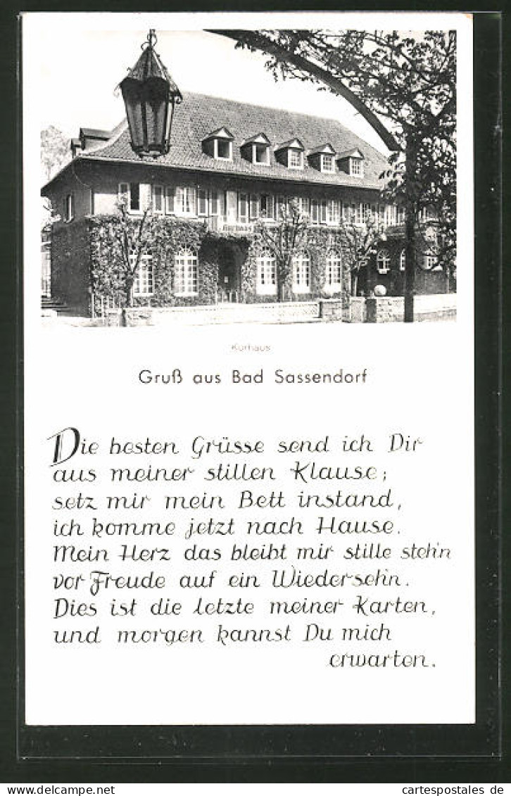 AK Bad Sassendorf, Partie Am Kurhaus  - Bad Sassendorf