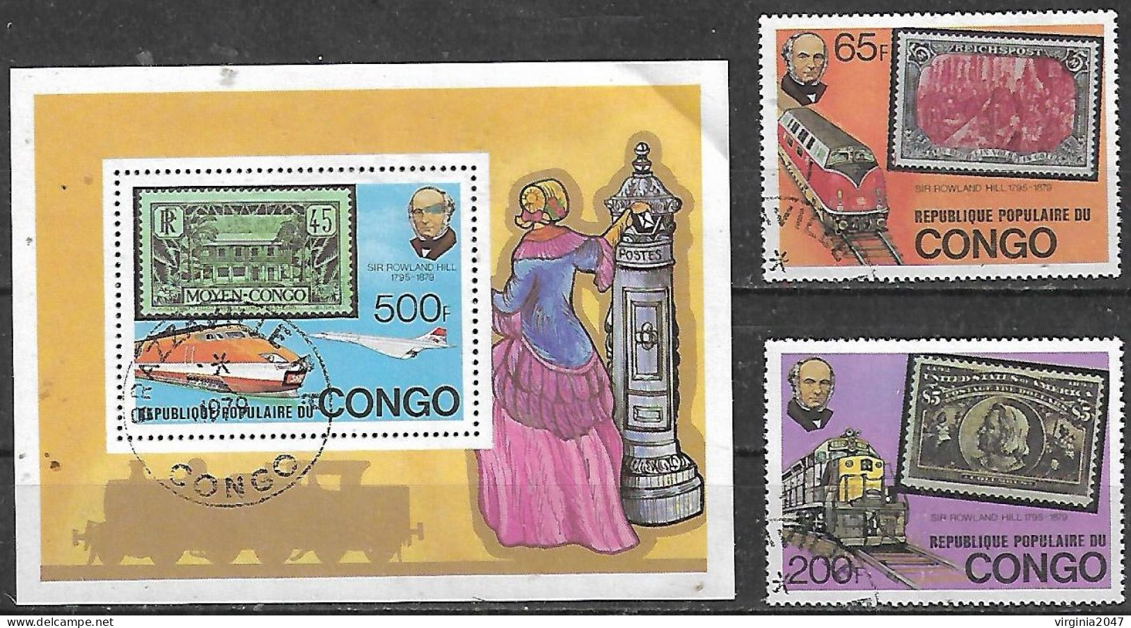 1979 Congo Transportes Trenes 2v. + 1 Block - Treni