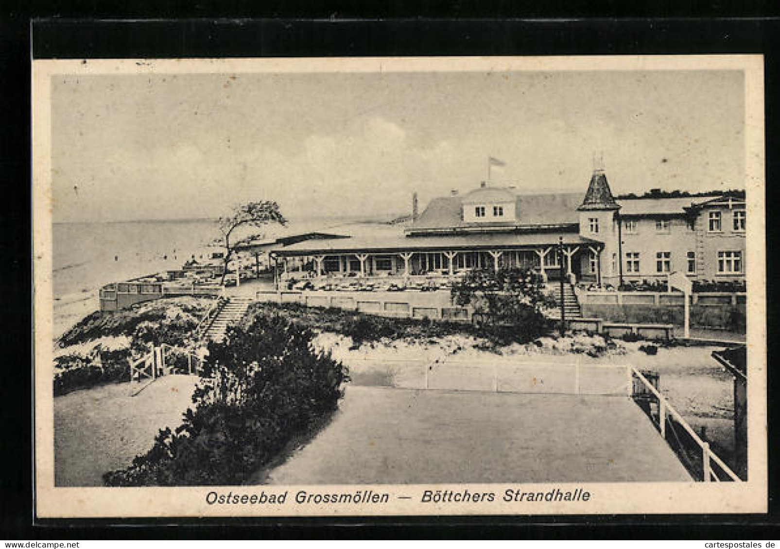 AK Grossmöllen, Böttchers Strandhalle  - Pommern
