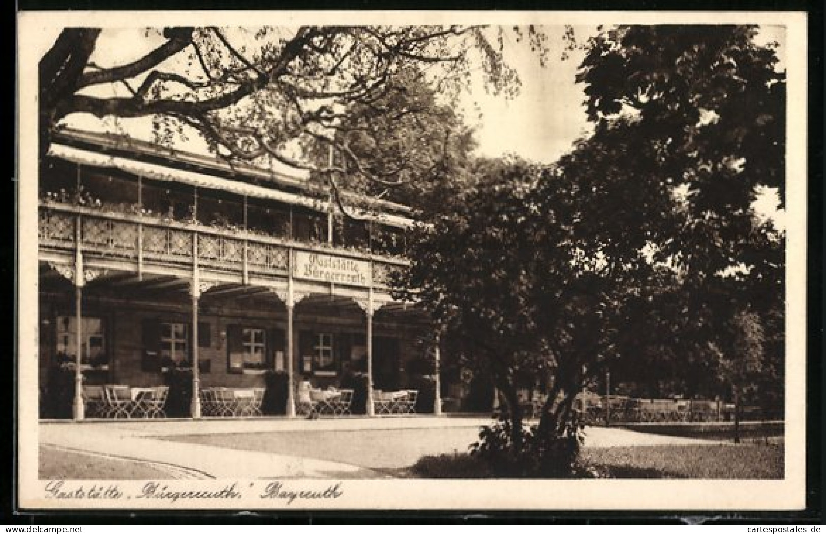 AK Bayreuth, Gasthaus Bürgerreuth, Terrasse  - Bayreuth