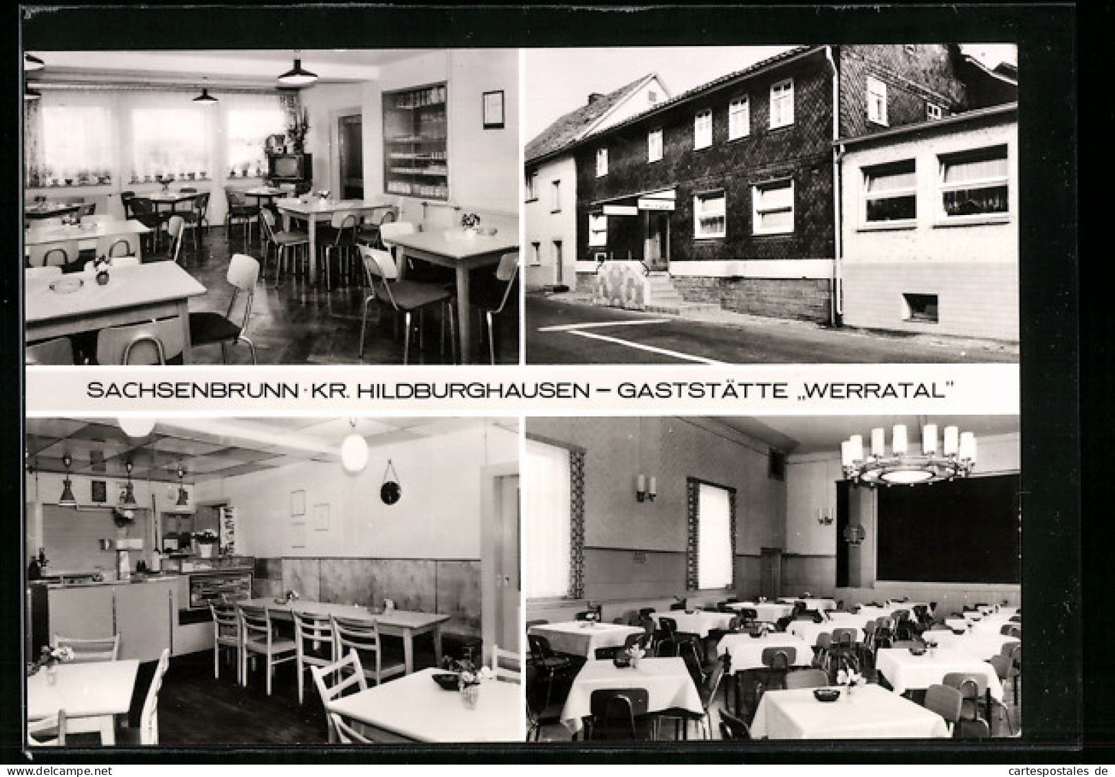 AK Sachsenbrunn /Kr. Hildburghausen, Gaststätte Werratal, Innenansichten  - Hildburghausen