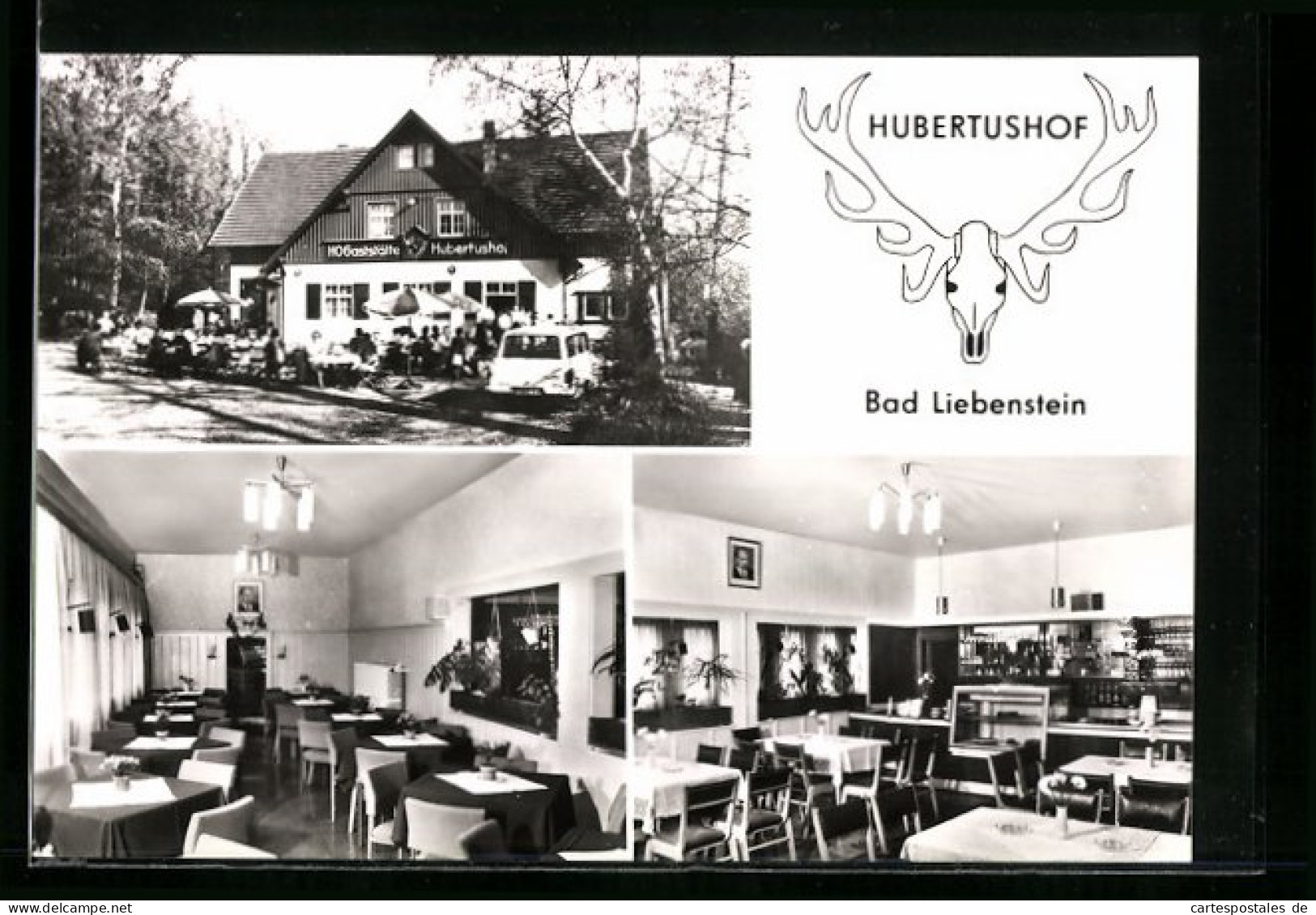 AK Bad Liebenstein, HO Gaststätte Hubertushof, Innenansicht  - Bad Liebenstein