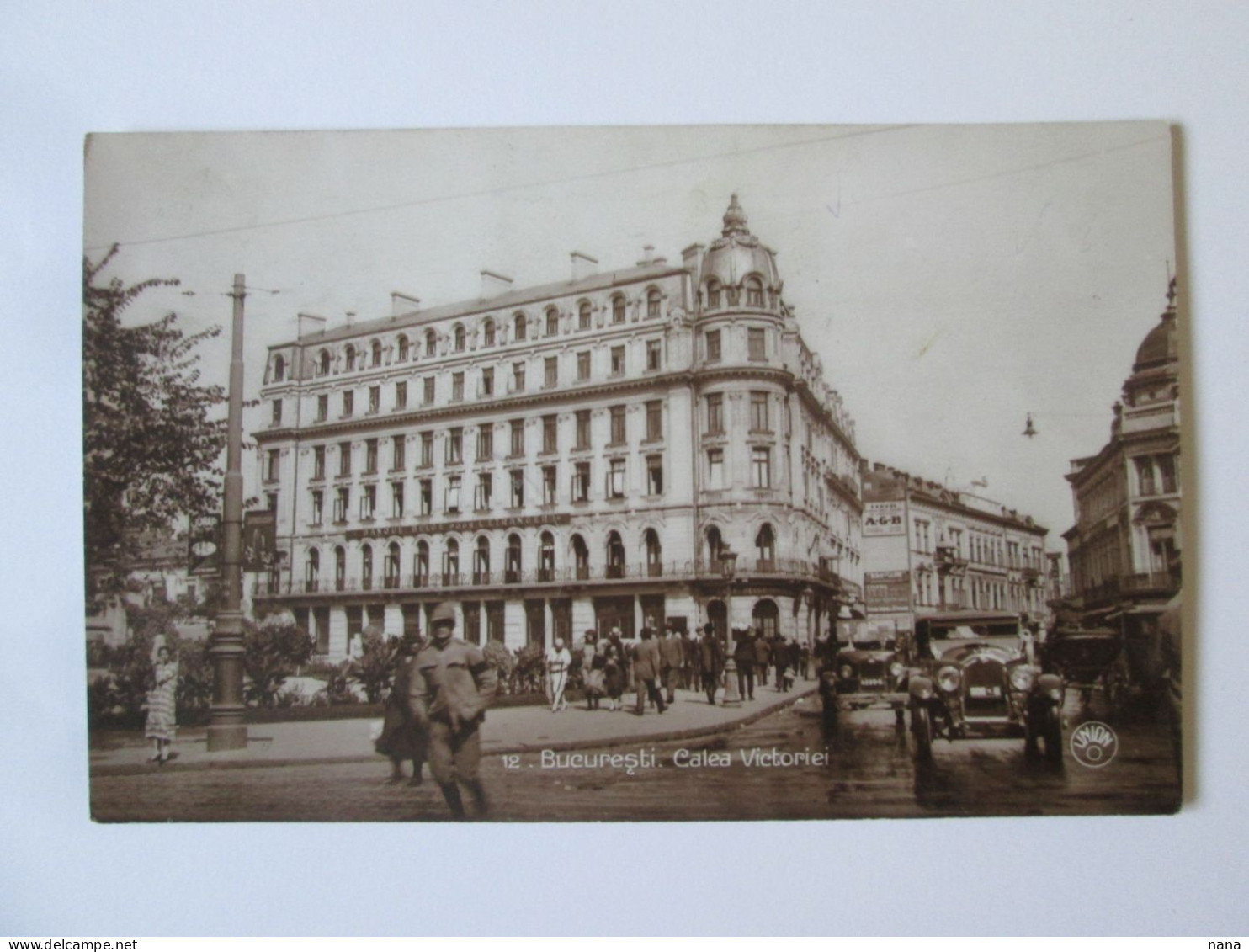 Romania-București:Rue De La Victorie,Luvru Hotel Carte Photo 1926/Victory Street,Luvru Hotel Mailed Photo Post.1926 - Roumanie
