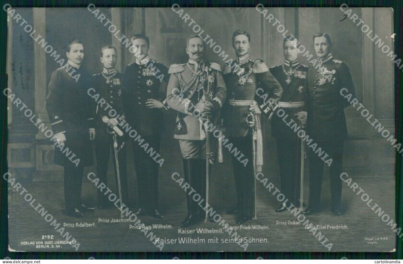 Reali Royalty Kaiser Wilhelm II Wilhelm Von Preussen NPG Photo Cartolina XB7289 - Sonstige & Ohne Zuordnung