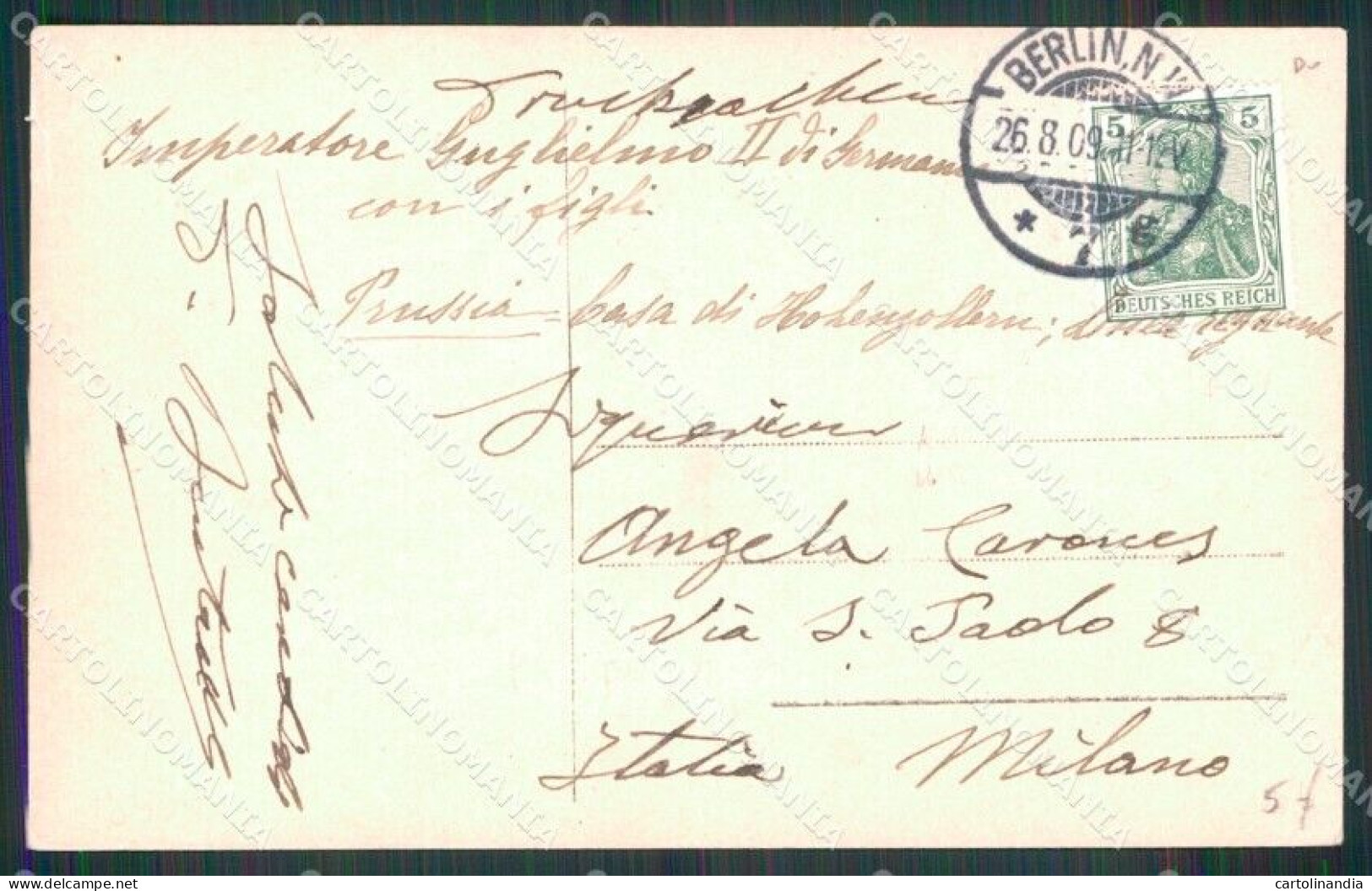 Reali Royalty Kaiser Wilhelm II Wilhelm Von Preussen NPG Photo Cartolina XB7289 - Altri & Non Classificati