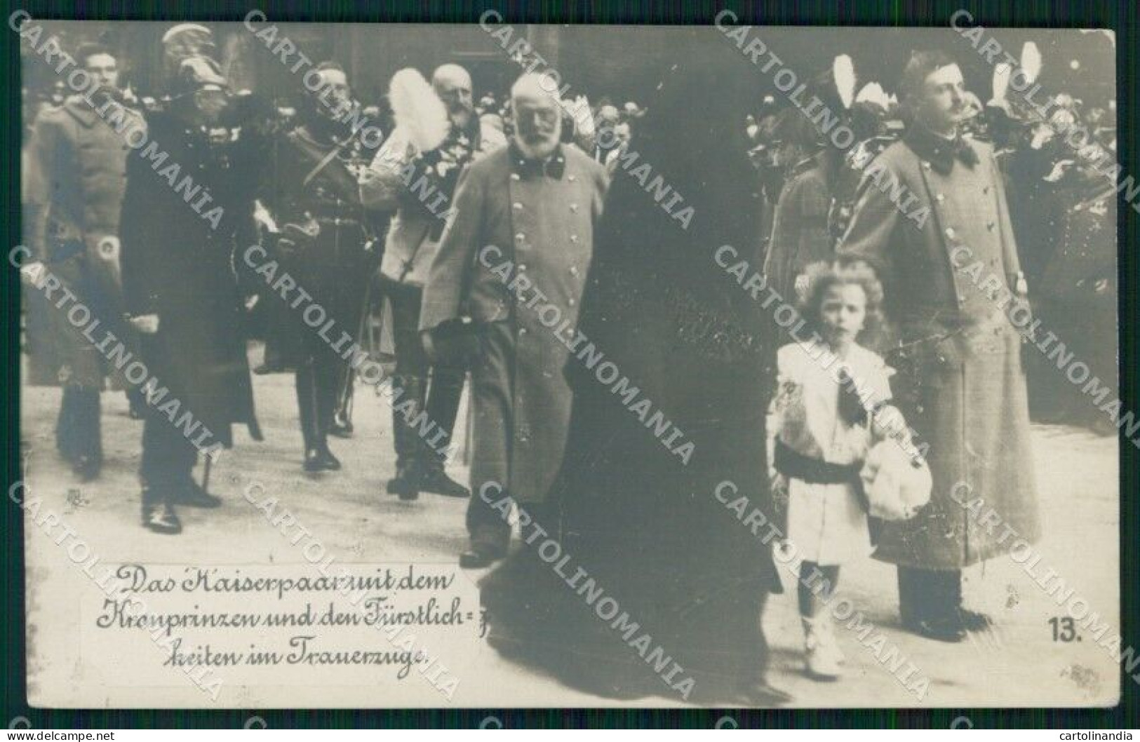 Reali Royalty Wilhelm Of Prussia Cartolina XB7351 - Sonstige & Ohne Zuordnung