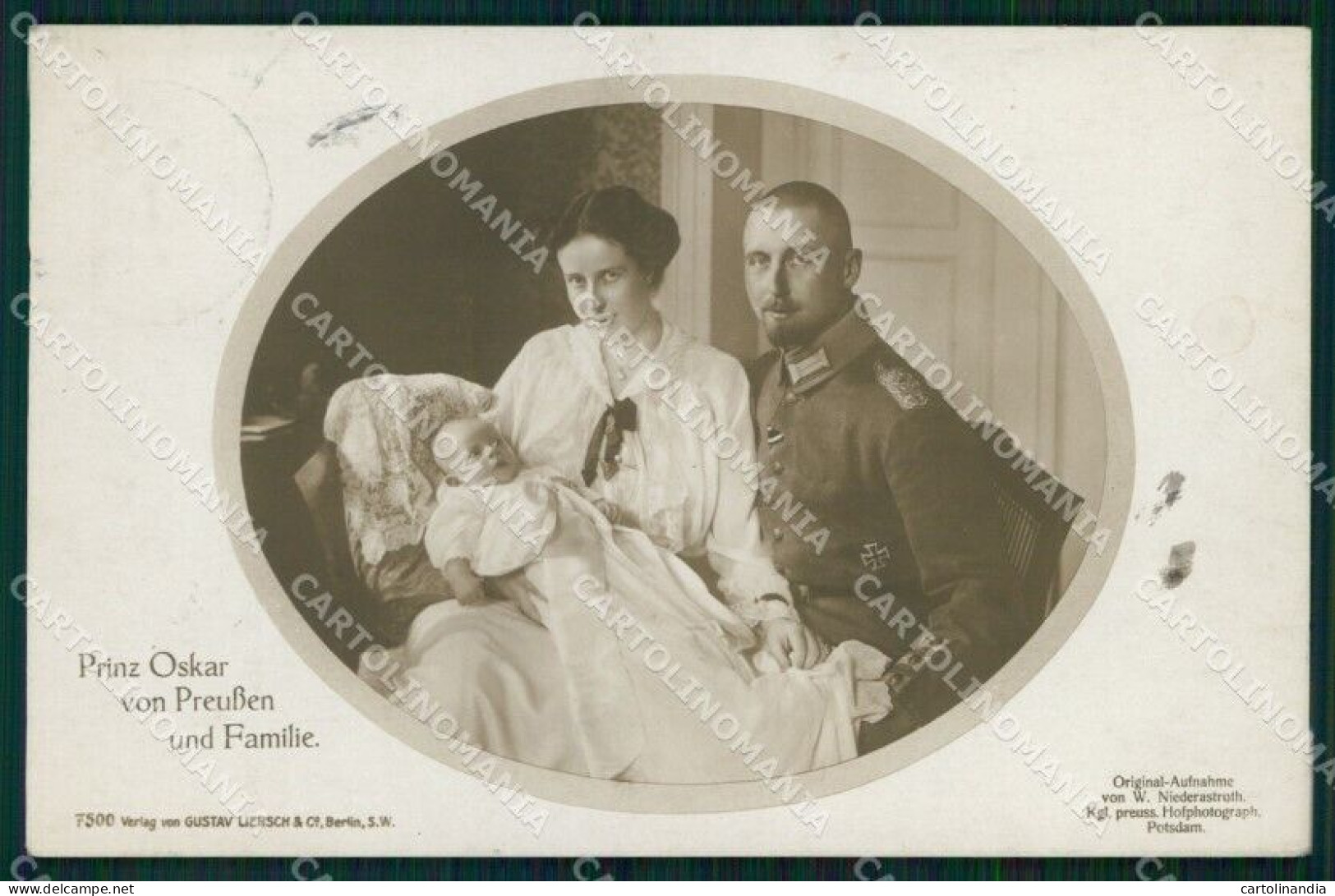 Reali Royalty Oskar Karl Gustav Adolf Prinz Von Preussen Photo Cartolina XB7354 - Sonstige & Ohne Zuordnung
