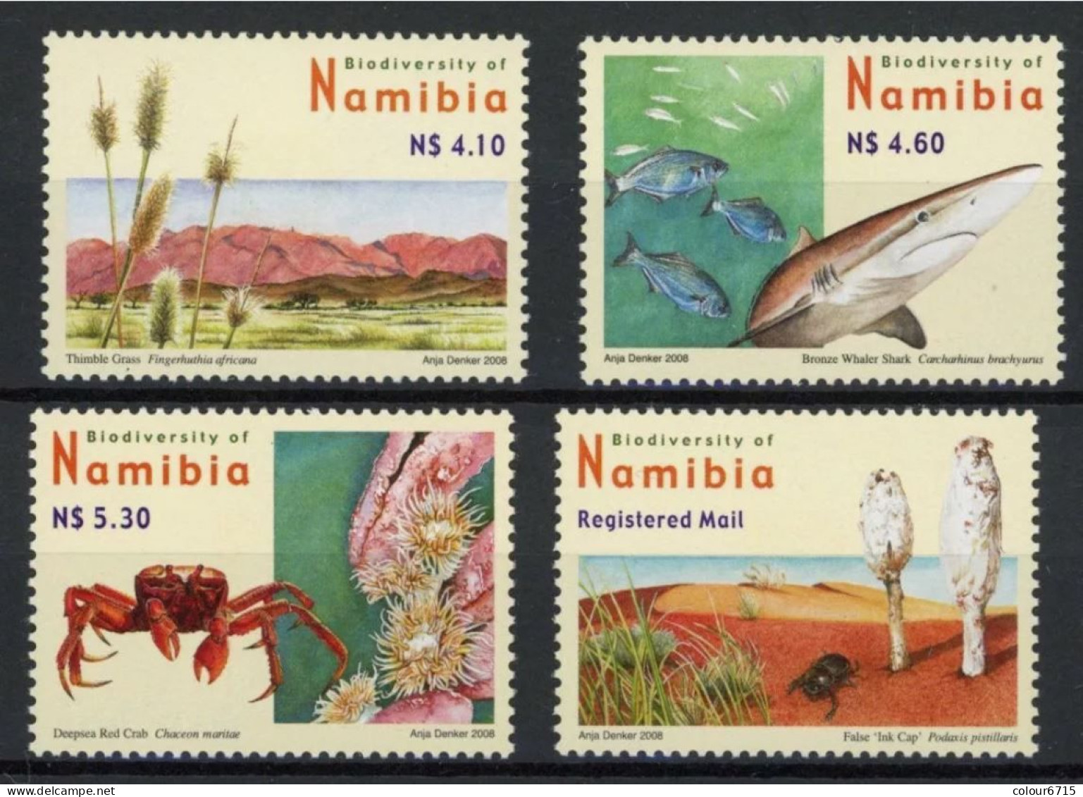 Namibia 2007/2008 Flora And Fauna - Biodiversity Of Namibia Stamps 16v MNH - Namibie (1990- ...)