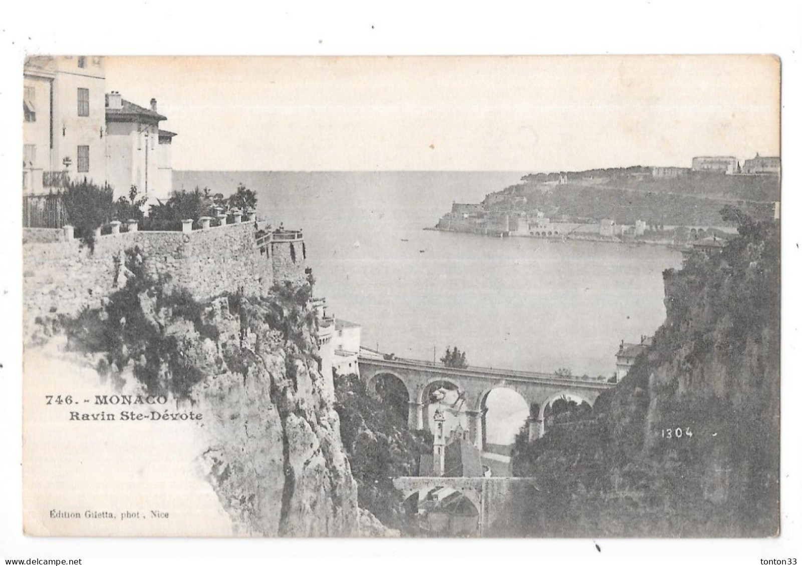 MONACO - CPA DOS SIMPLE - Ravin Sainte Dévote - TOUL 6 - - Mehransichten, Panoramakarten