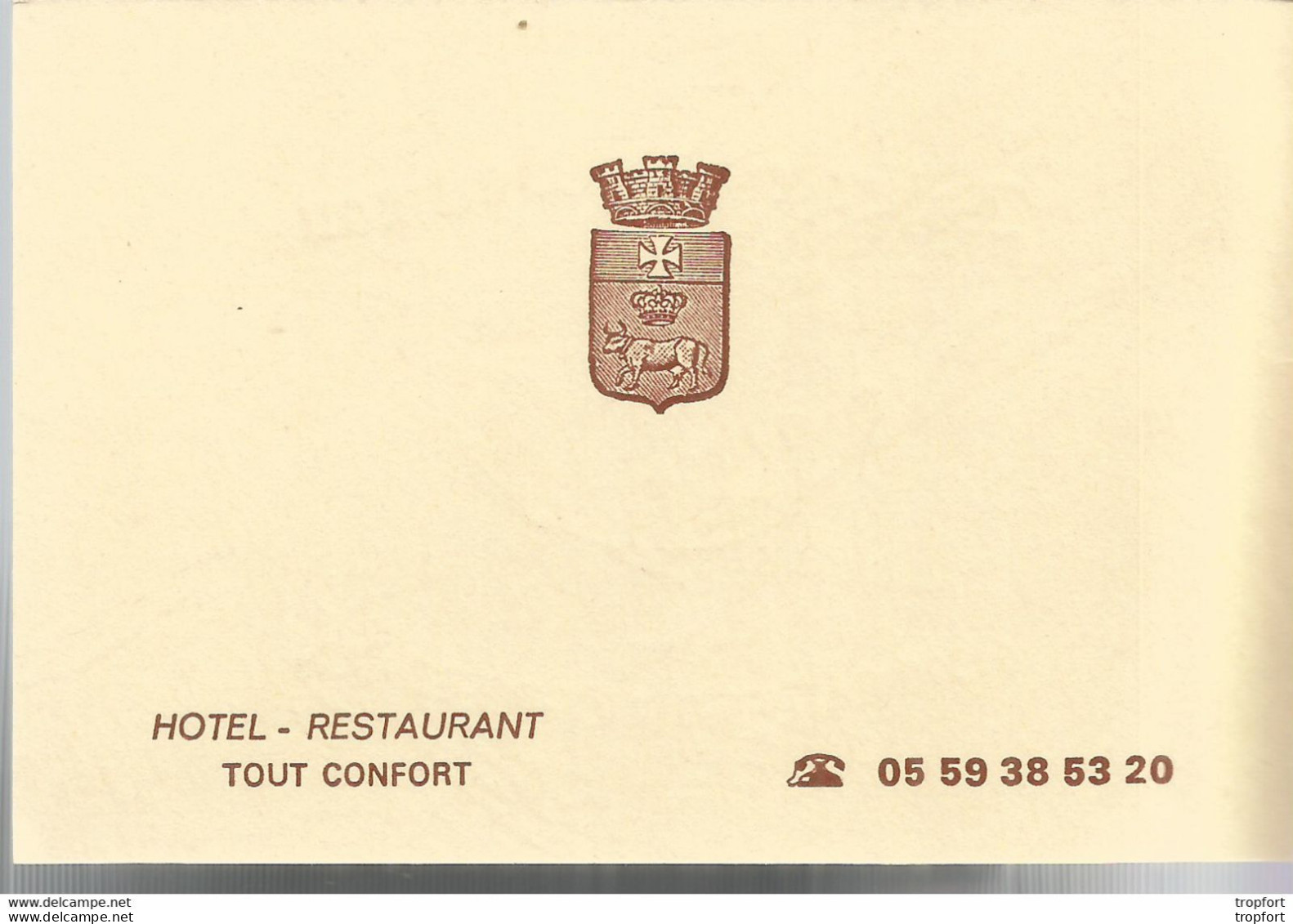 RT / Carte De Visite Ancienne Feuillet L'AUBERGE DU SAUMON SAUVETERRE DE BEARN ( 64 ) Hotel Restaurant - Visitekaartjes