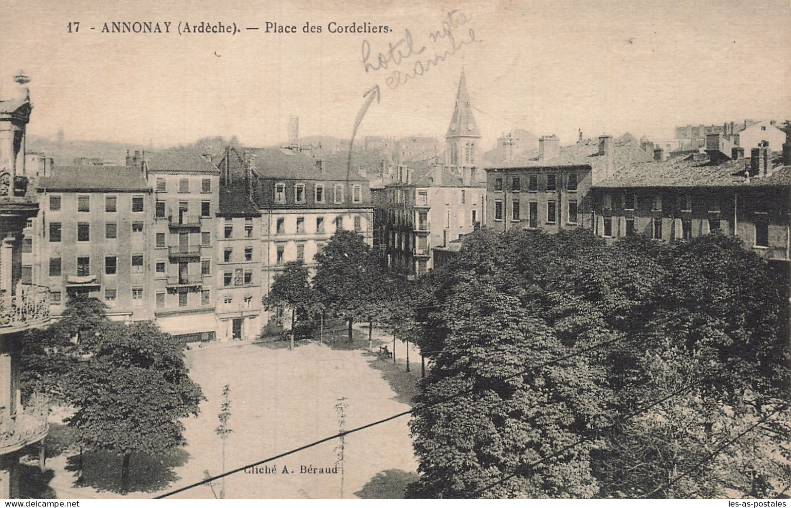 07 ANNONAY LA PLACE DES CORDELIERS - Annonay