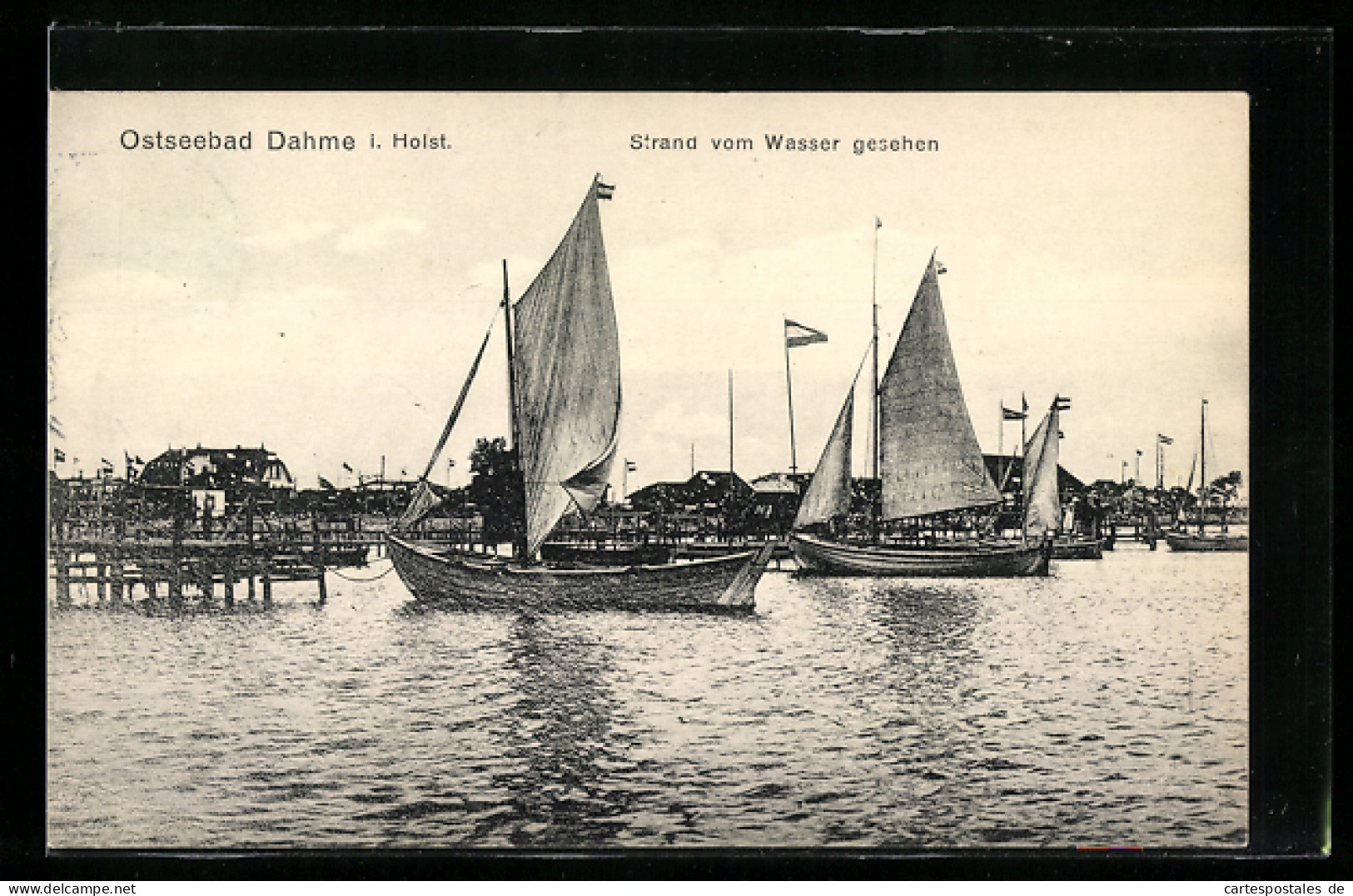 AK Dahme I. Holst., Strand Vom Wasser Aus Gesehen  - Dahme