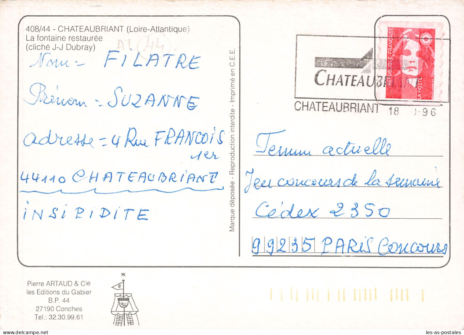 44 CHATEAUBRIANT LA FONTAINE - Châteaubriant