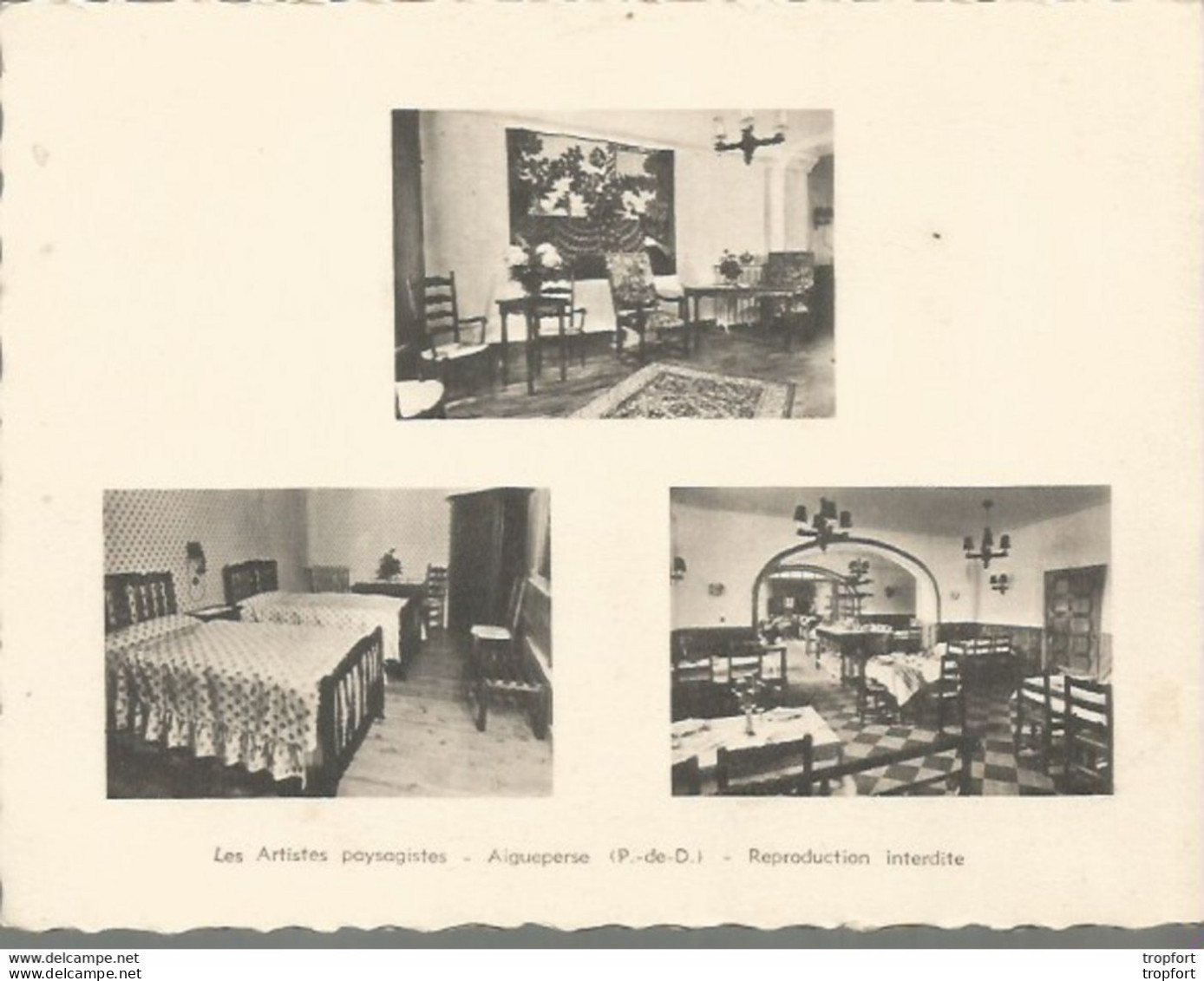 CARTE DE VISITE Feuillet HOTEL HOTELLERIE DU CHAPON FIN BRIVE CORREZE - Cartoncini Da Visita