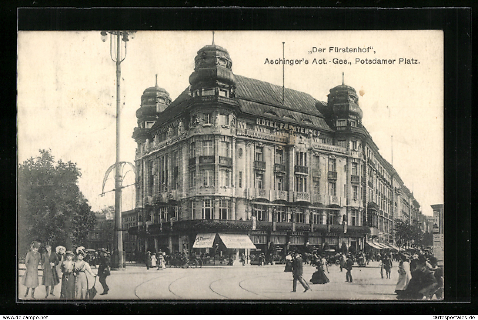 AK Berlin-Tiergarten, Hotel Der Fürstenhof Mit Passanten  - Dierentuin