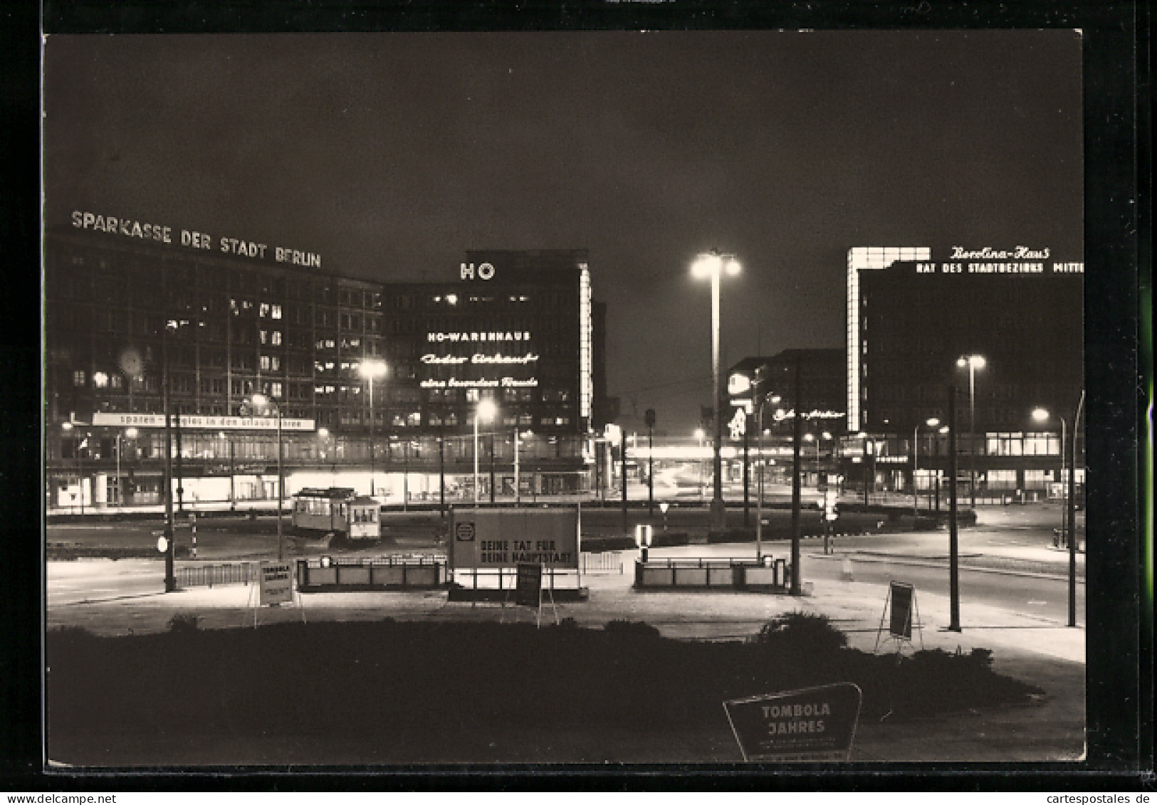 AK Berlin, Der Alexanderplatz Bei Nacht  - Mitte