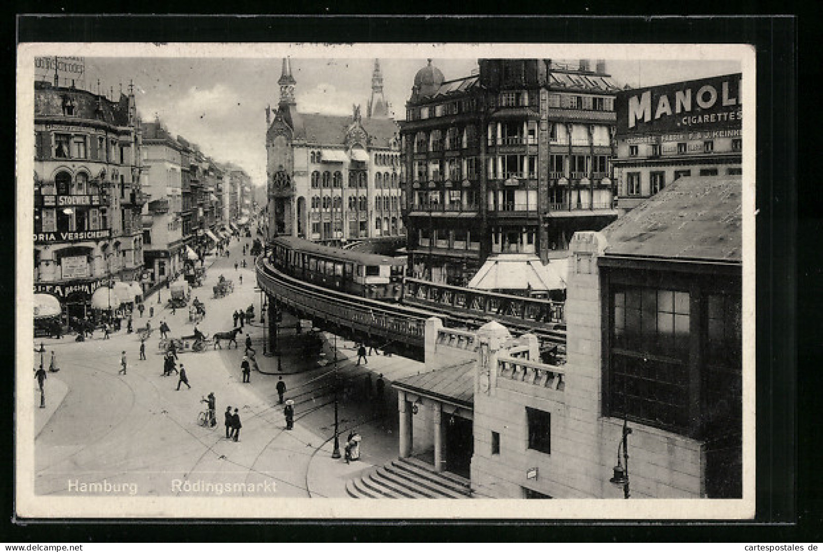 AK Hamburg, Rödingsmarkt Mit Hochbahn  - Mitte