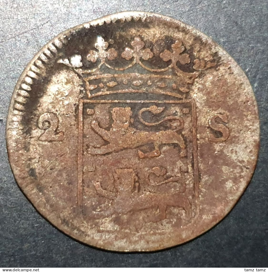 Provincial Dutch Netherlands West Friesland Frisiae 2 Stuiver 1734 Silver - Monedas Provinciales