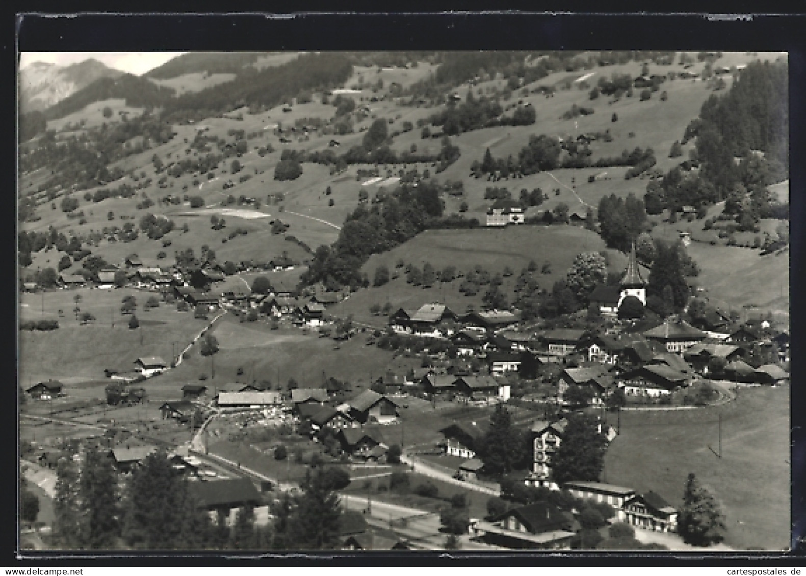 AK Erlenbach Im Simmental, Teilansicht Mit Kirche  - Erlenbach Im Simmental