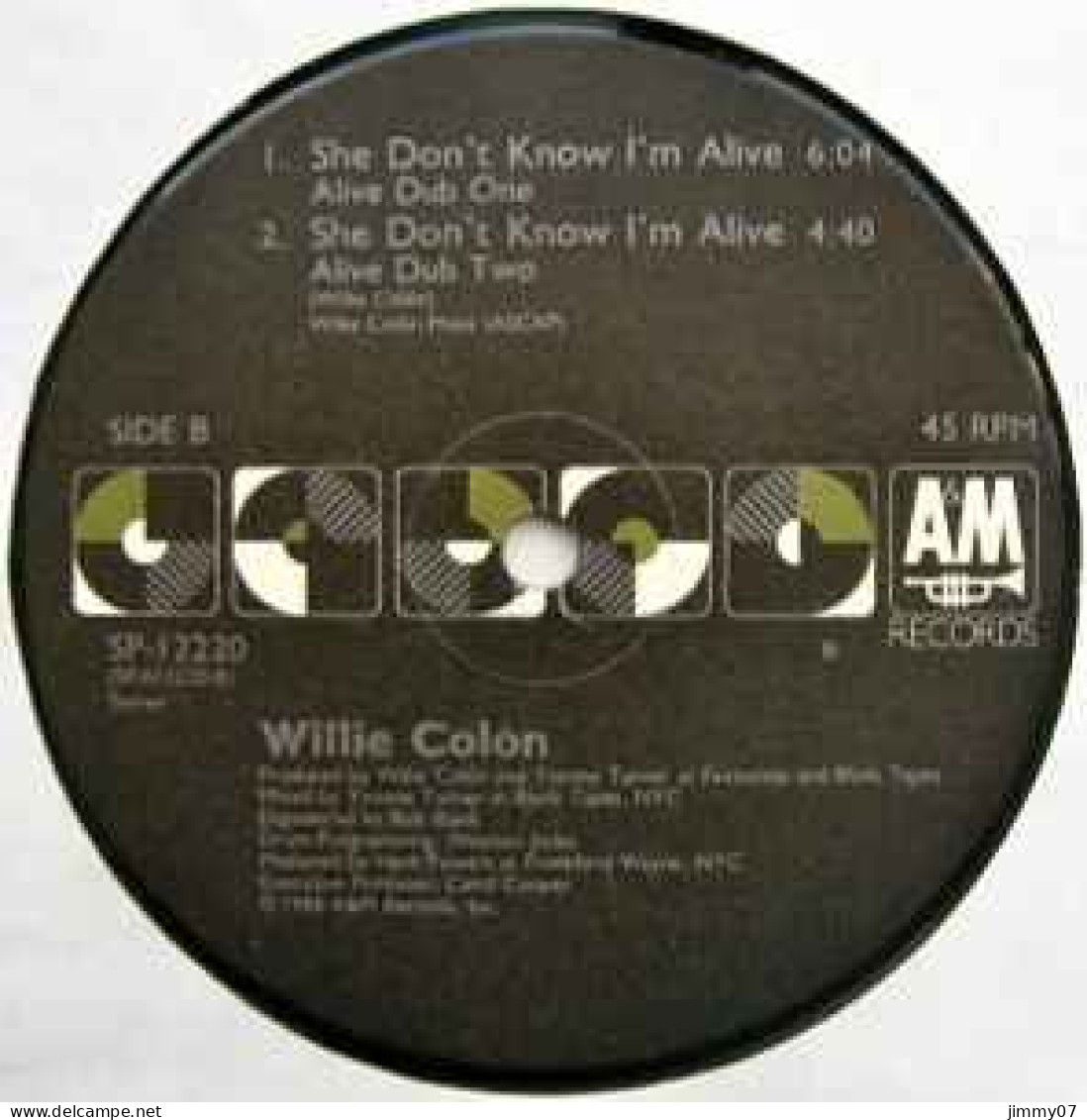 Willie Colón - She Don't Know I'm Alive (12") - 45 G - Maxi-Single