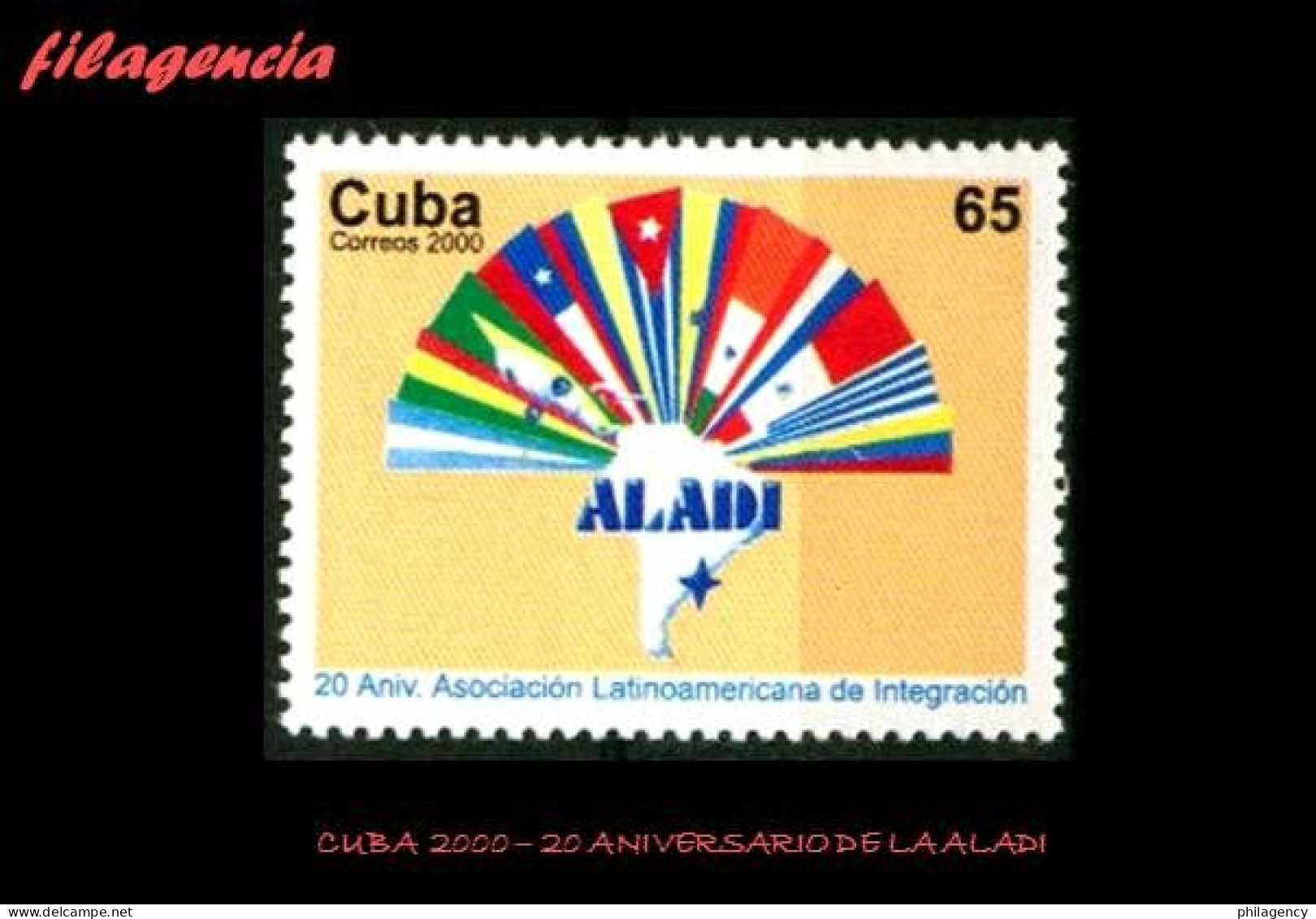 CUBA MINT. 2000-15 XX ANIVERSARIO DE LA ASOCIACIÓN LATINOAMERICANA DE INTEGRACIÓN ALADI - Nuevos