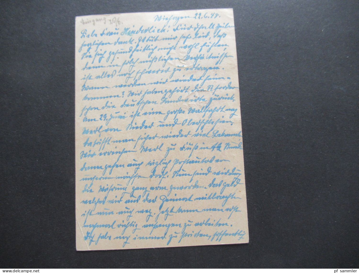 Bizone Währungsreform ZF Zehnfachfrankatur 23.6.1948 Arbeiter GA Mit ZuF Stempel Fröndenberg (Ruhr) Land Mit Viel Text!! - Briefe U. Dokumente