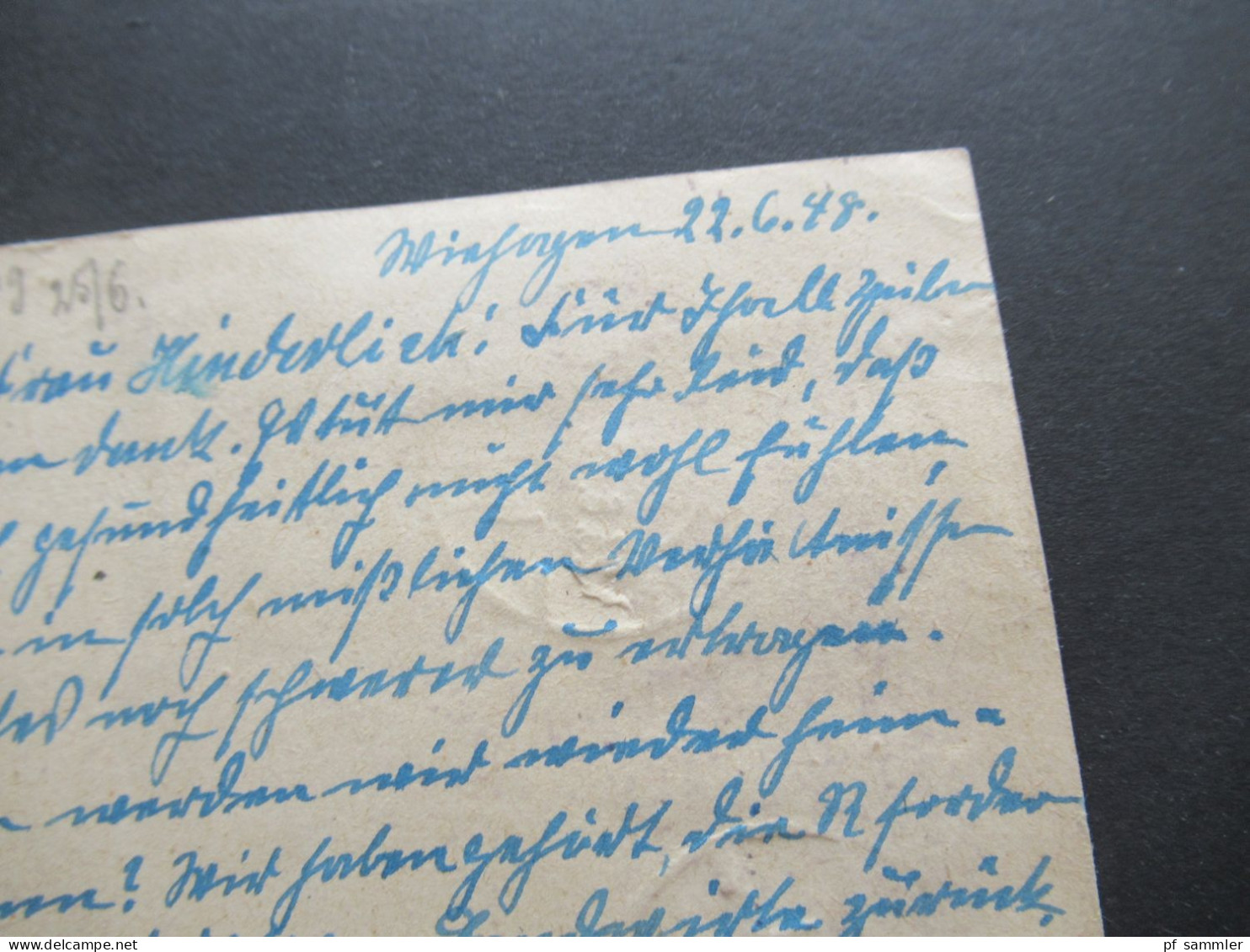 Bizone Währungsreform ZF Zehnfachfrankatur 23.6.1948 Arbeiter GA Mit ZuF Stempel Fröndenberg (Ruhr) Land Mit Viel Text!! - Briefe U. Dokumente