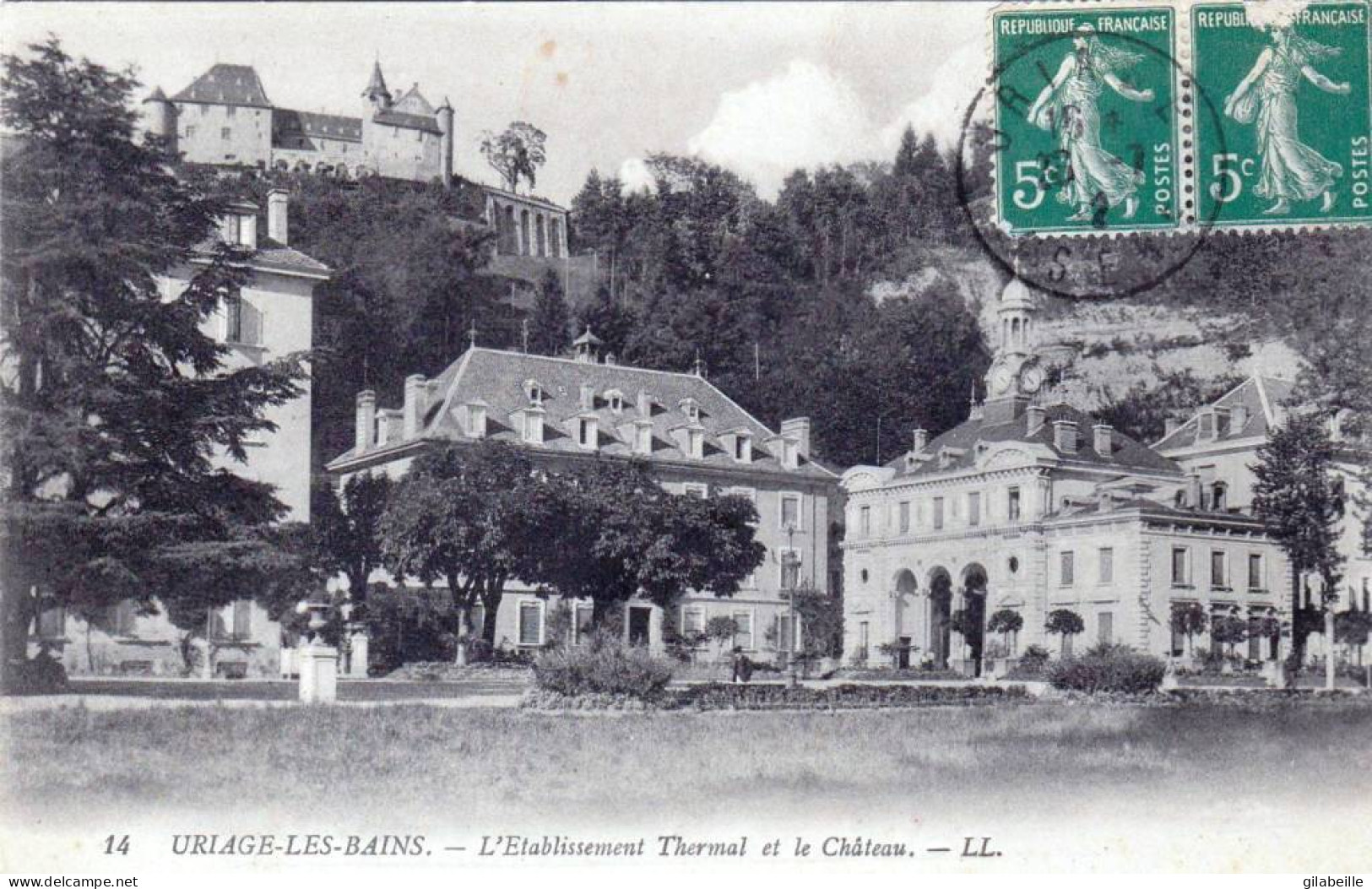 38 - Isere -  URIAGE Les BAINS - L'établissement Thermal Et Le Chateau - Uriage