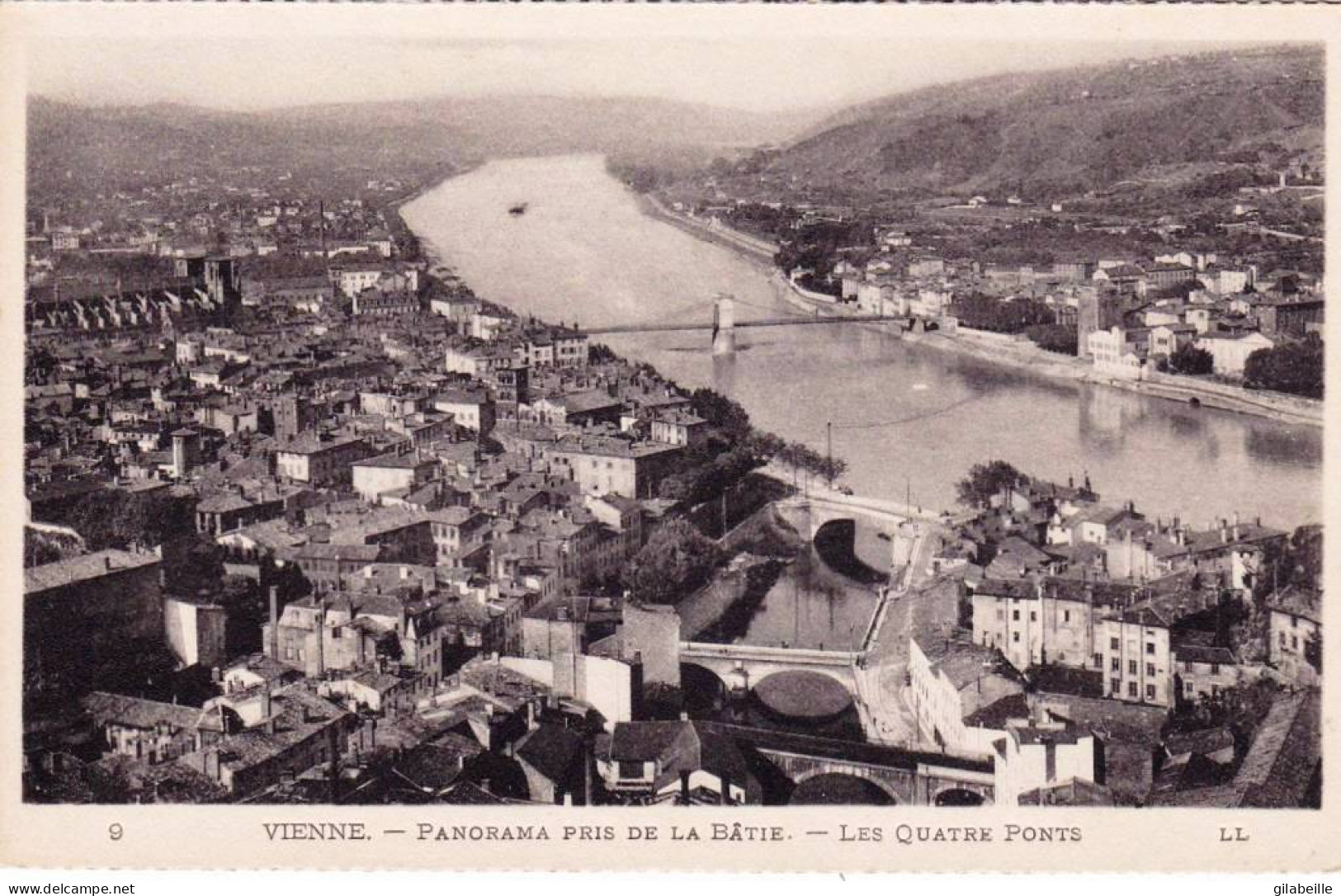 38 - Isere -  VIENNE -  Panorama Pris De La Batie - Les Quatre Ponts - Vienne