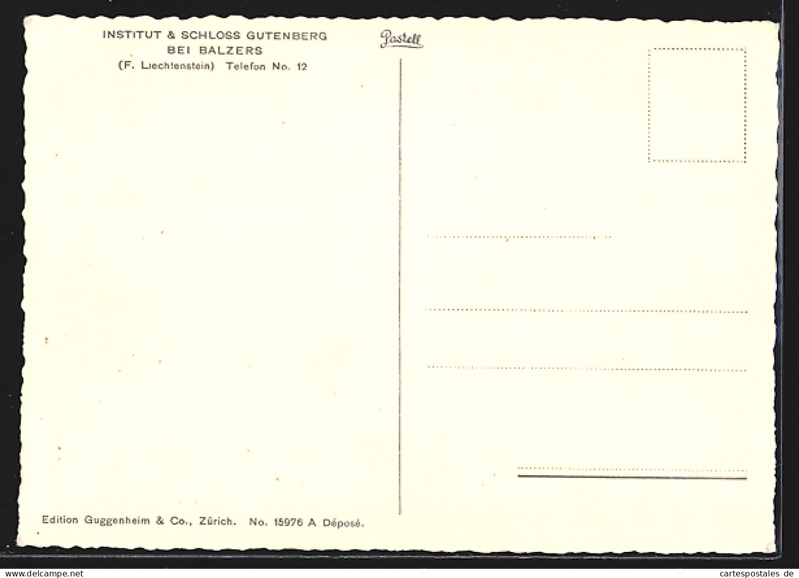 AK Balzers, Institut Und Schloss Gutenberg  - Liechtenstein