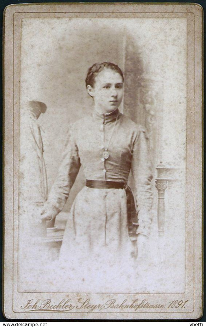 Österreich / Austria: CDV Foto, Dame (Fotograf: Joh. Bichler - Steyr)   1891 - Anonymous Persons