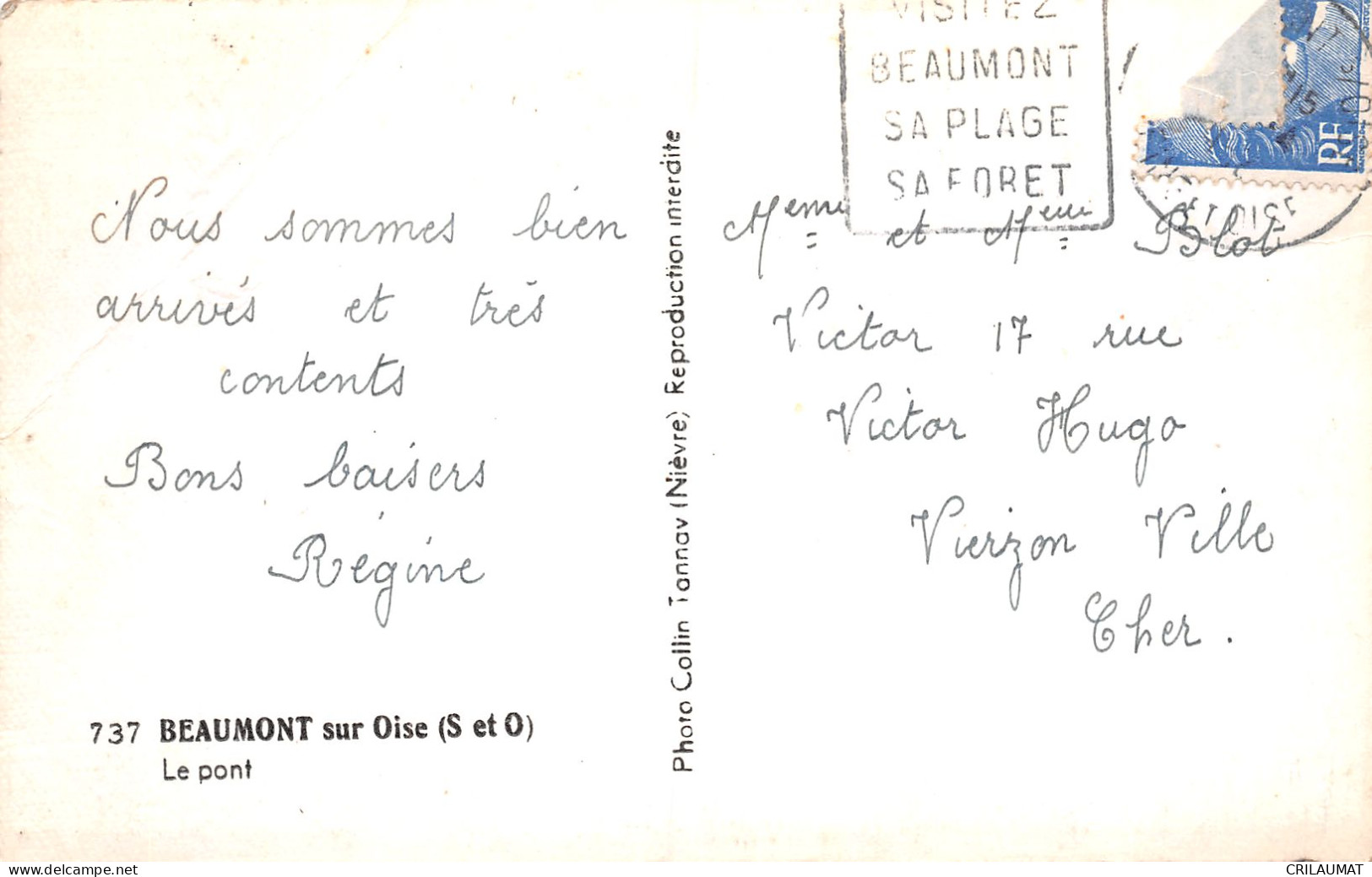 95-BEAUMONT SUR OISE-N°T5050-B/0339 - Beaumont Sur Oise