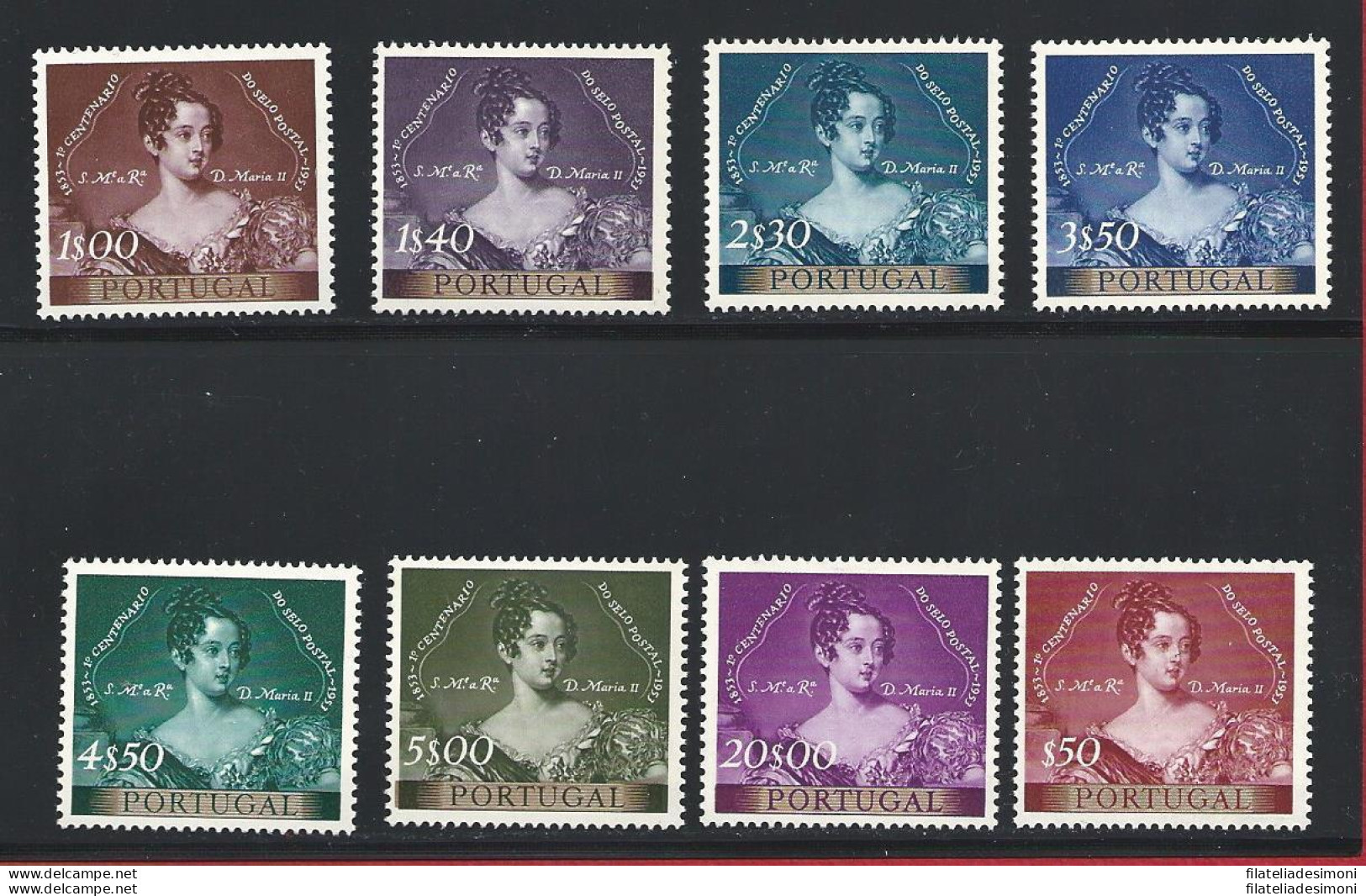 1953 PORTOGALLO - N. 797/804 8 Valori MNH/** - Other & Unclassified