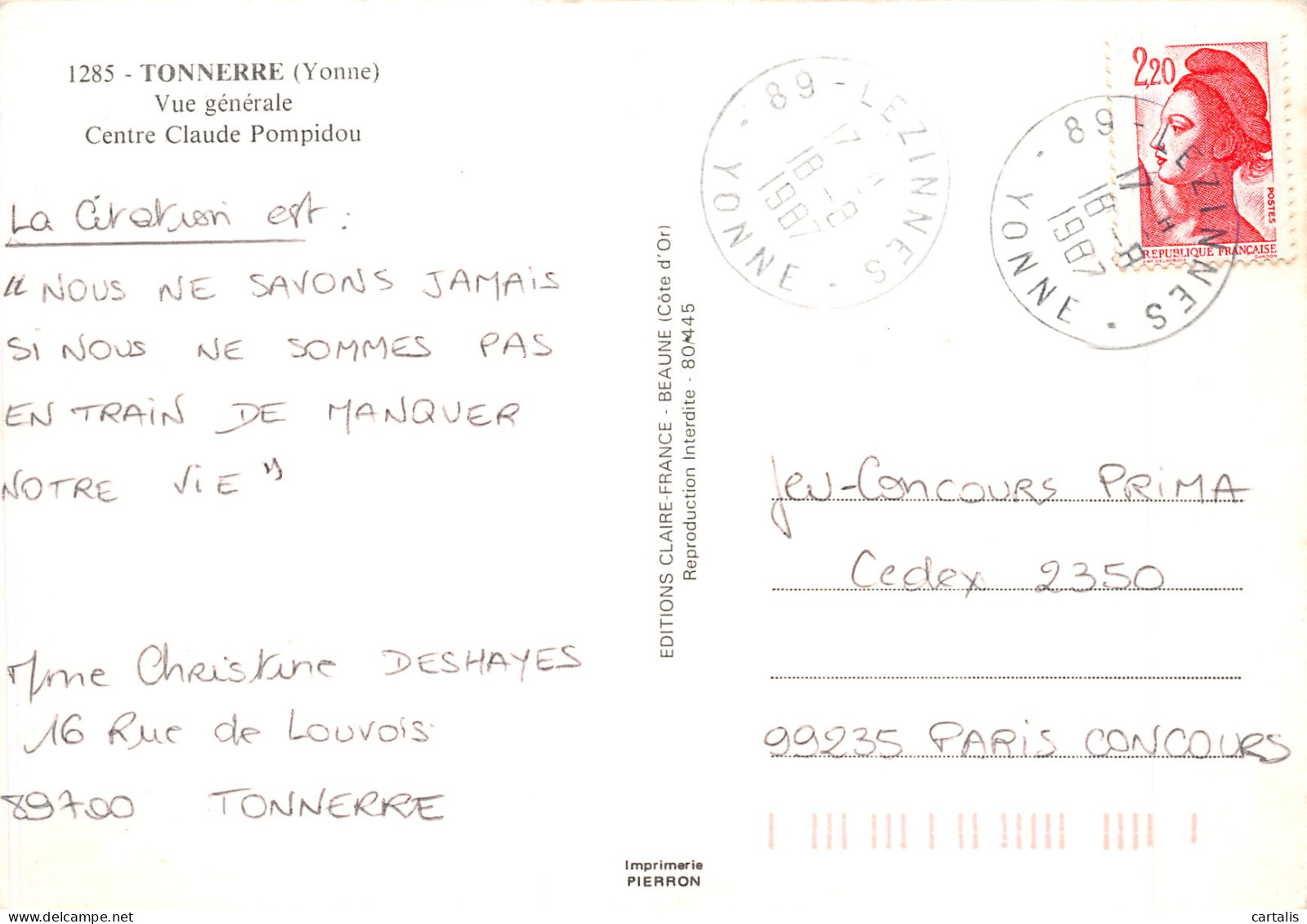 89-TONNERRE-N°4241-C/0023 - Tonnerre